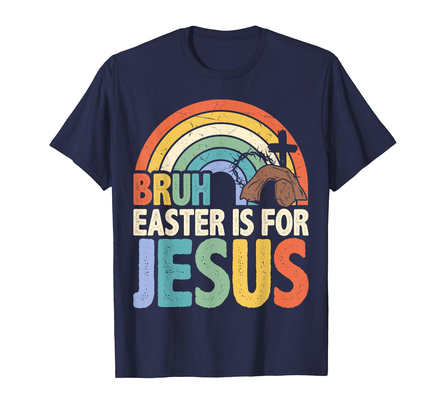 Bruh Easter Is For Jesus Christian Easter Teen Boys Mens T-Shirt