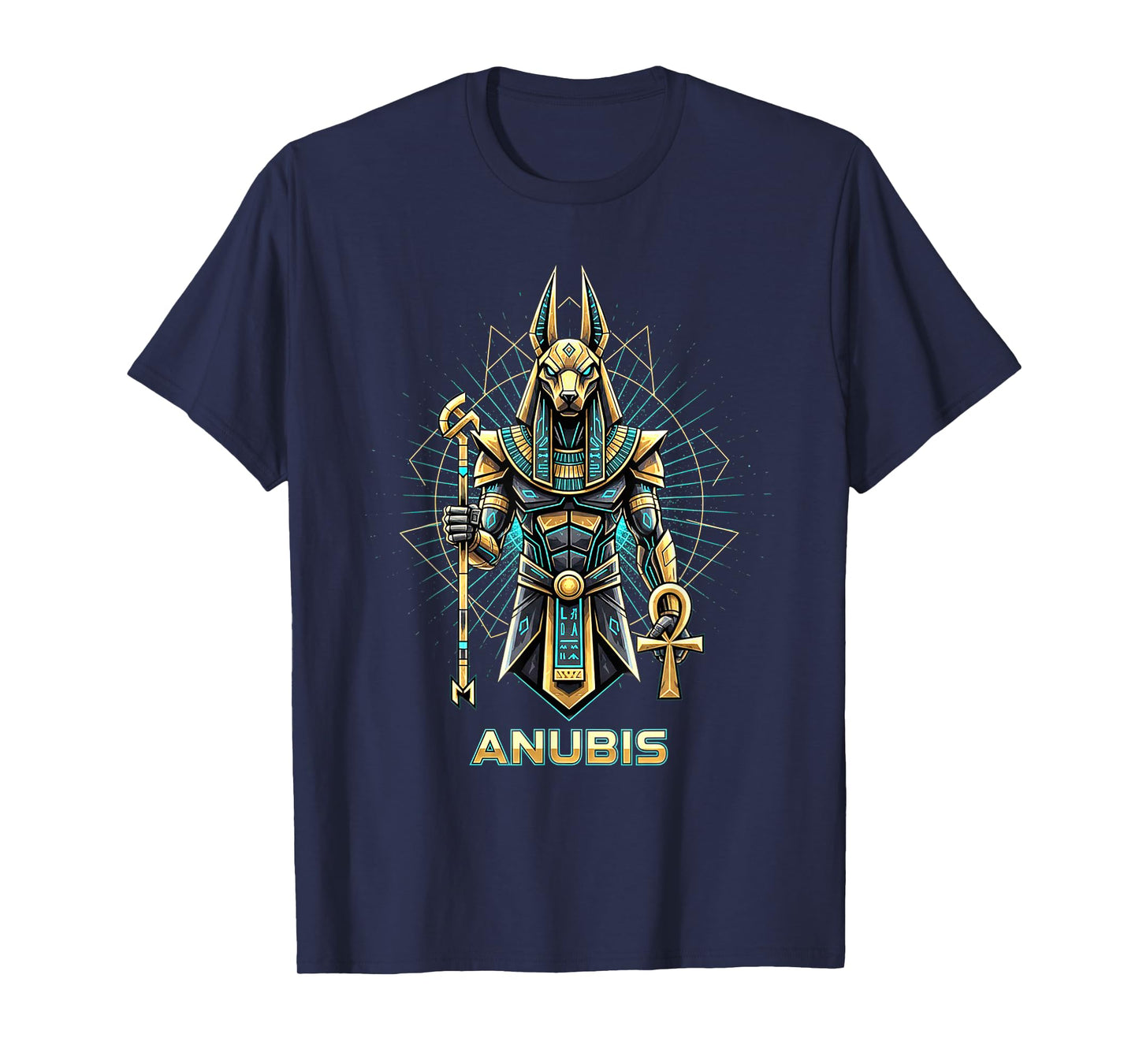 Anubis Pharaoh God King of Egypt Graphic Design T-Shirt