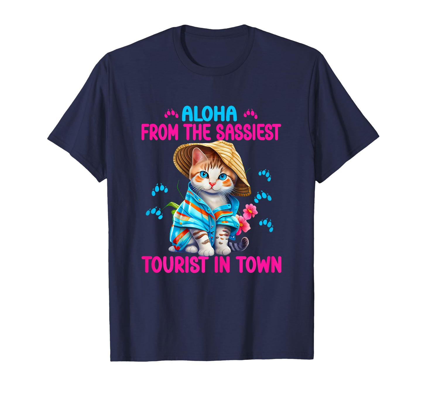 Aloha from the sassiest tourist in town.Funny Summer cats T-Shirt