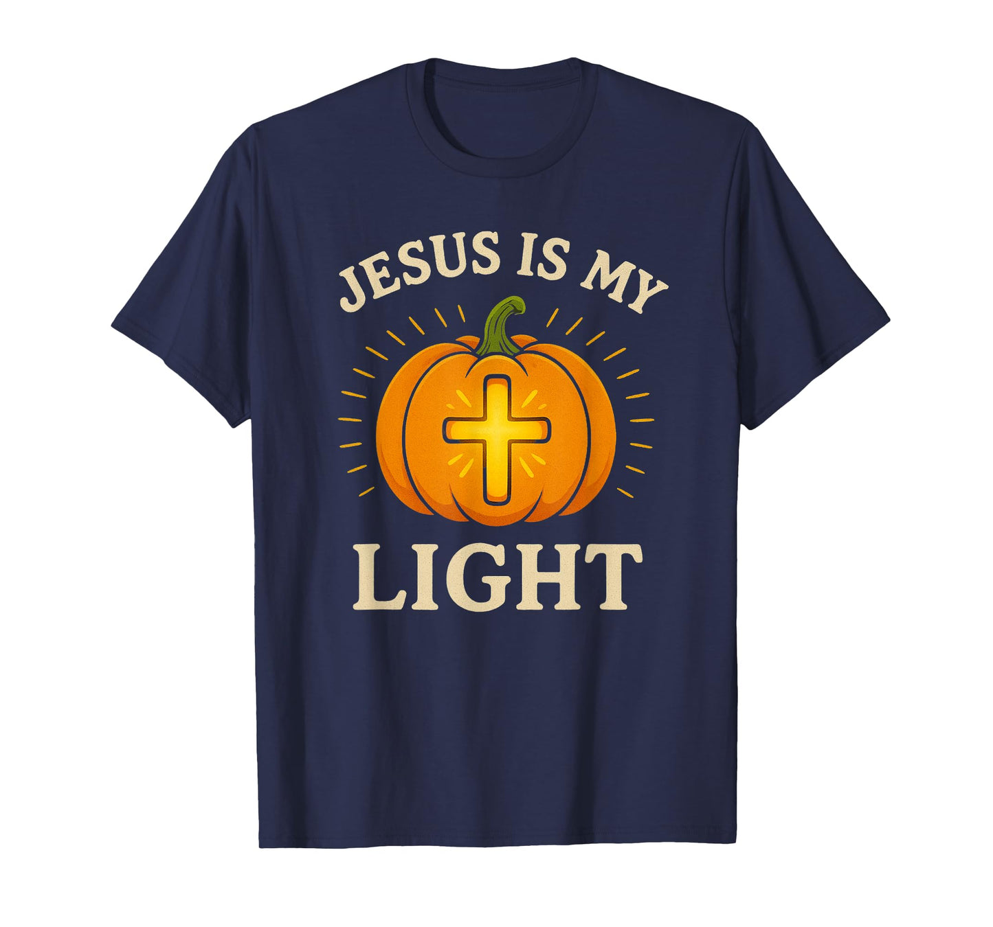 Jesus is My Light Pumpkin Cross Christian Halloween T-Shirt