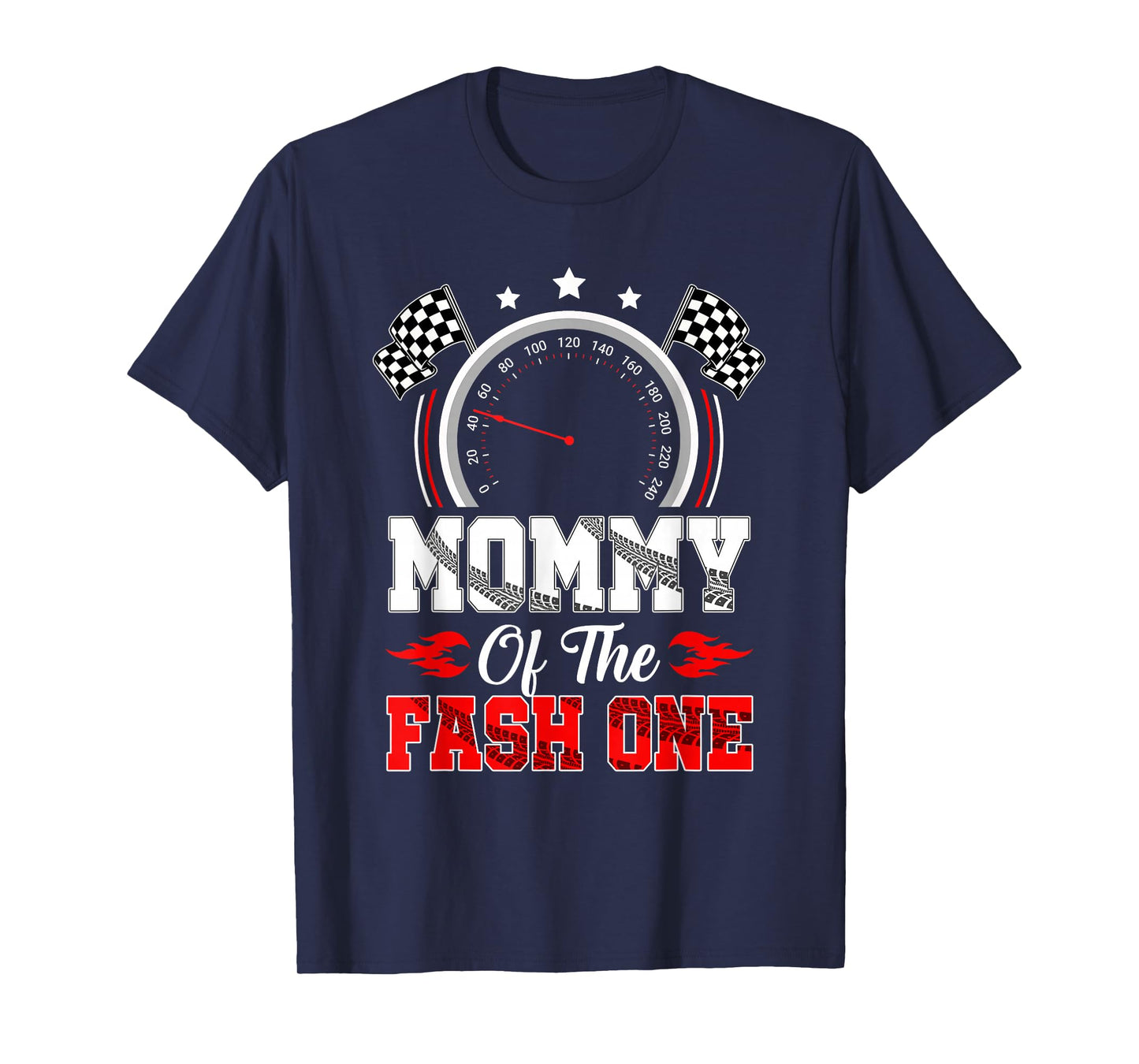 Mommy Of The Fast One 1St Birthday Racing Car Family T-Shirt