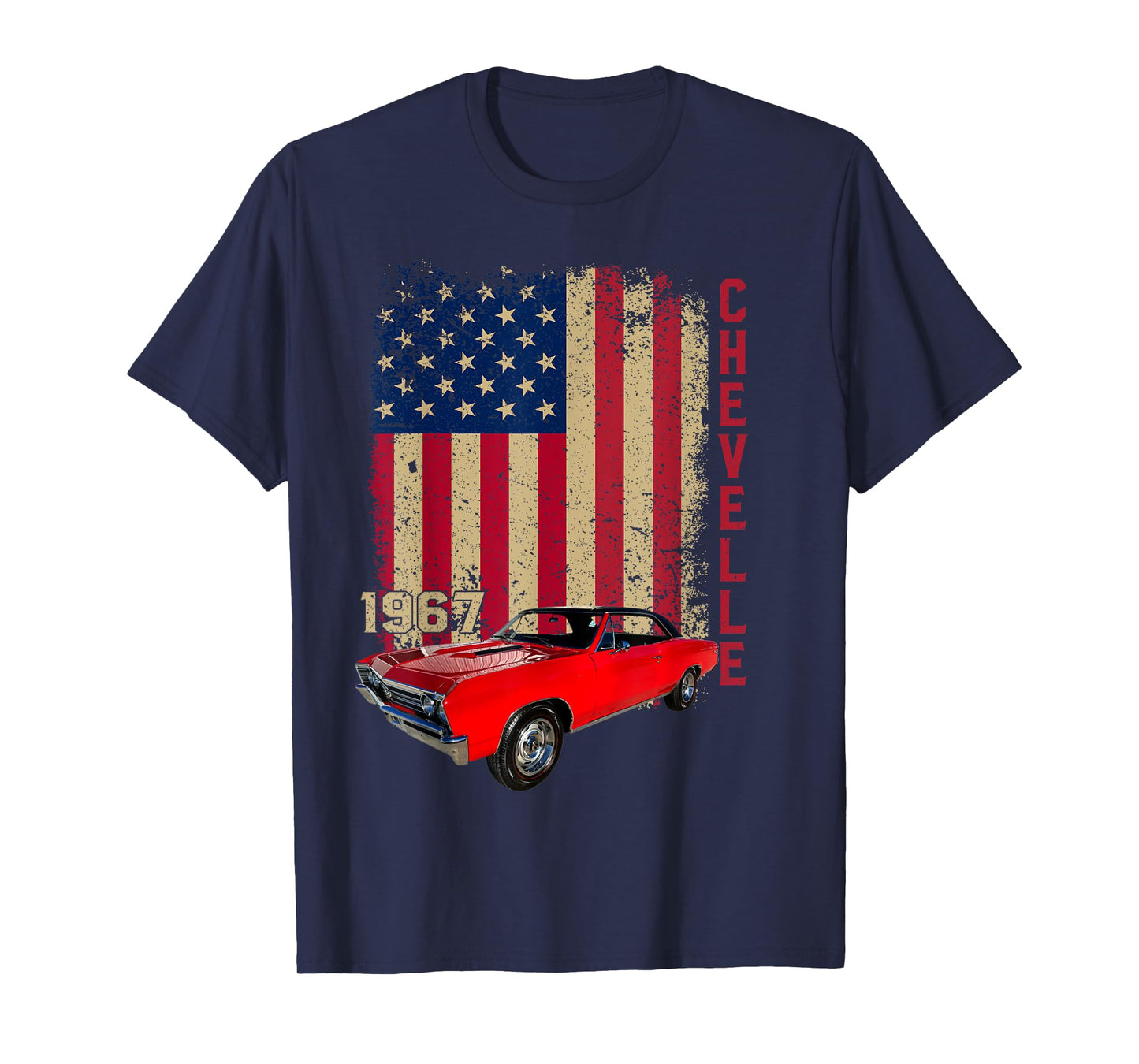 Jersey Style Chevelle 67 1967 Old School Muscle Car T-Shirt