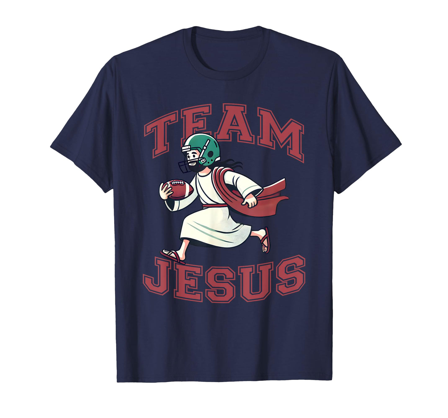Team Jesus Football Lover Tee Christian Faith Bible Merch T-Shirt