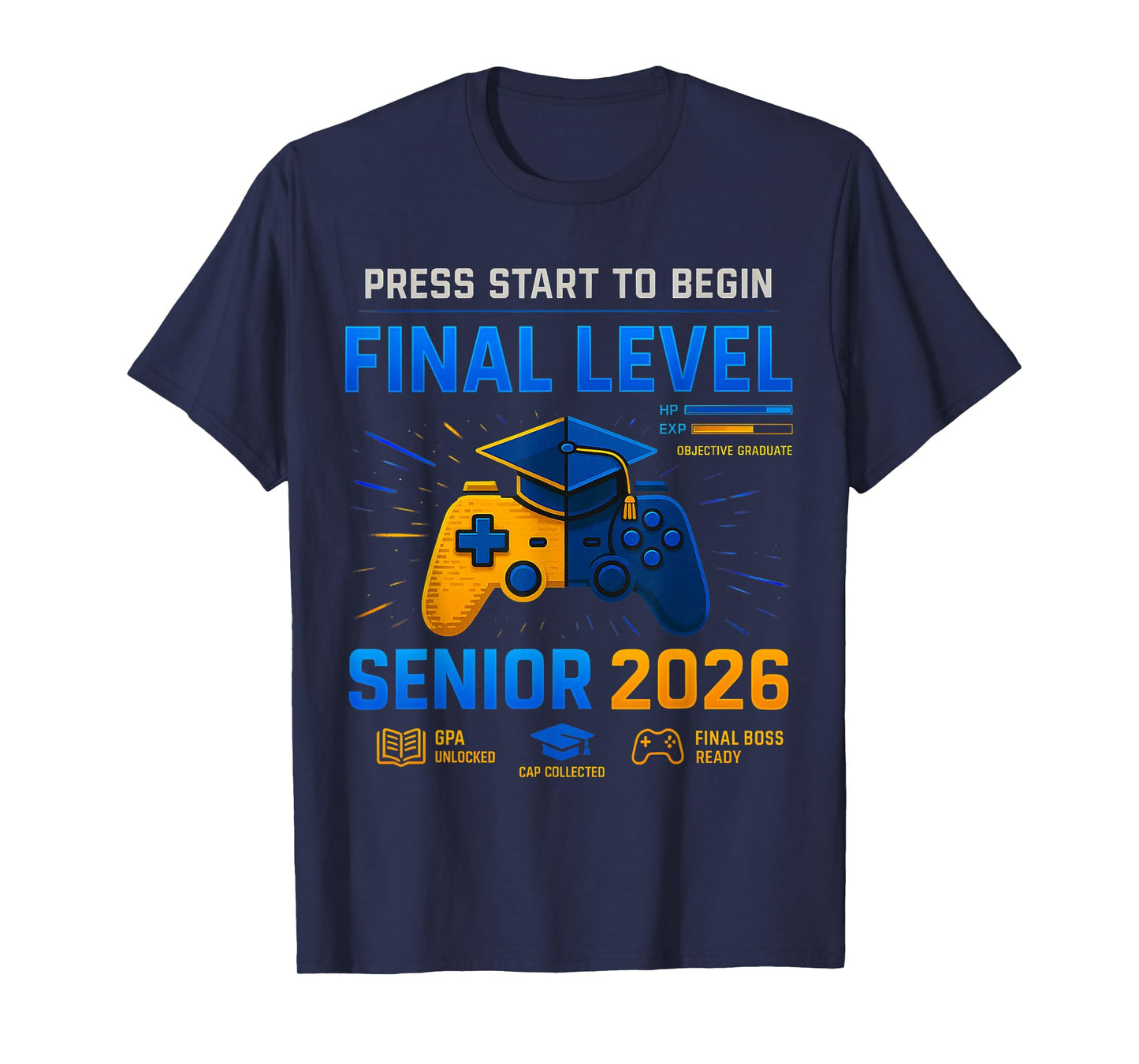 Senior Class Of 2026 Back To School Gamer Senior 2026 T-Shirt