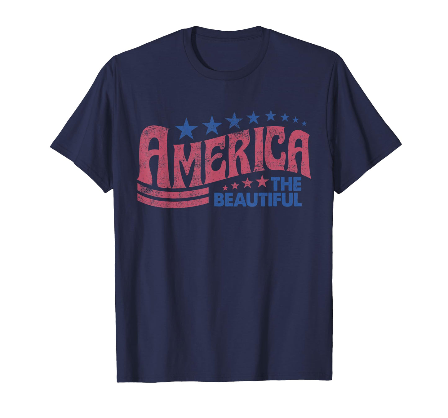 America The Beautiful Retro Vintage American 4th Of July T-Shirt