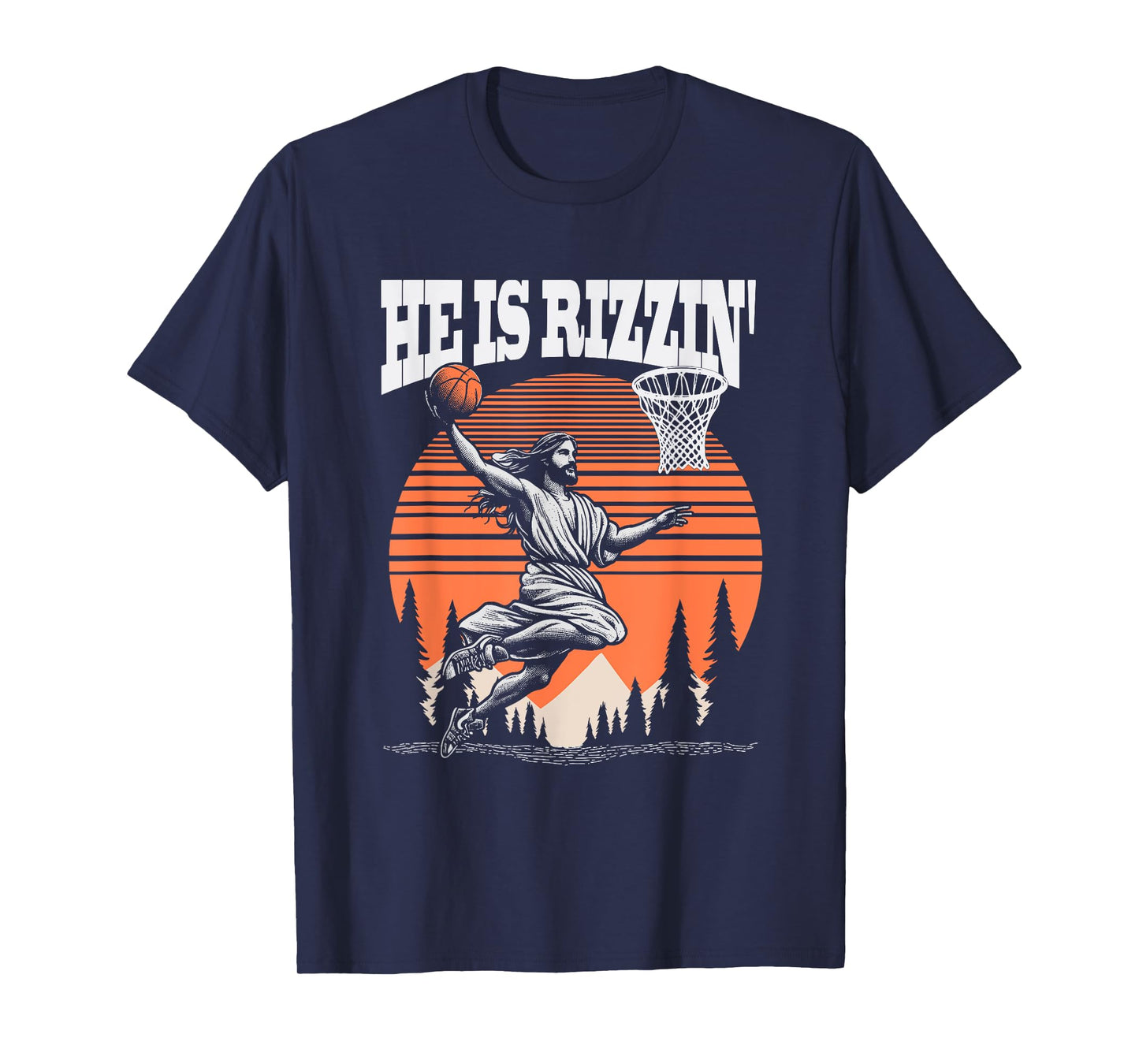 He Is Funny Rizzin Basketball T-Shirt