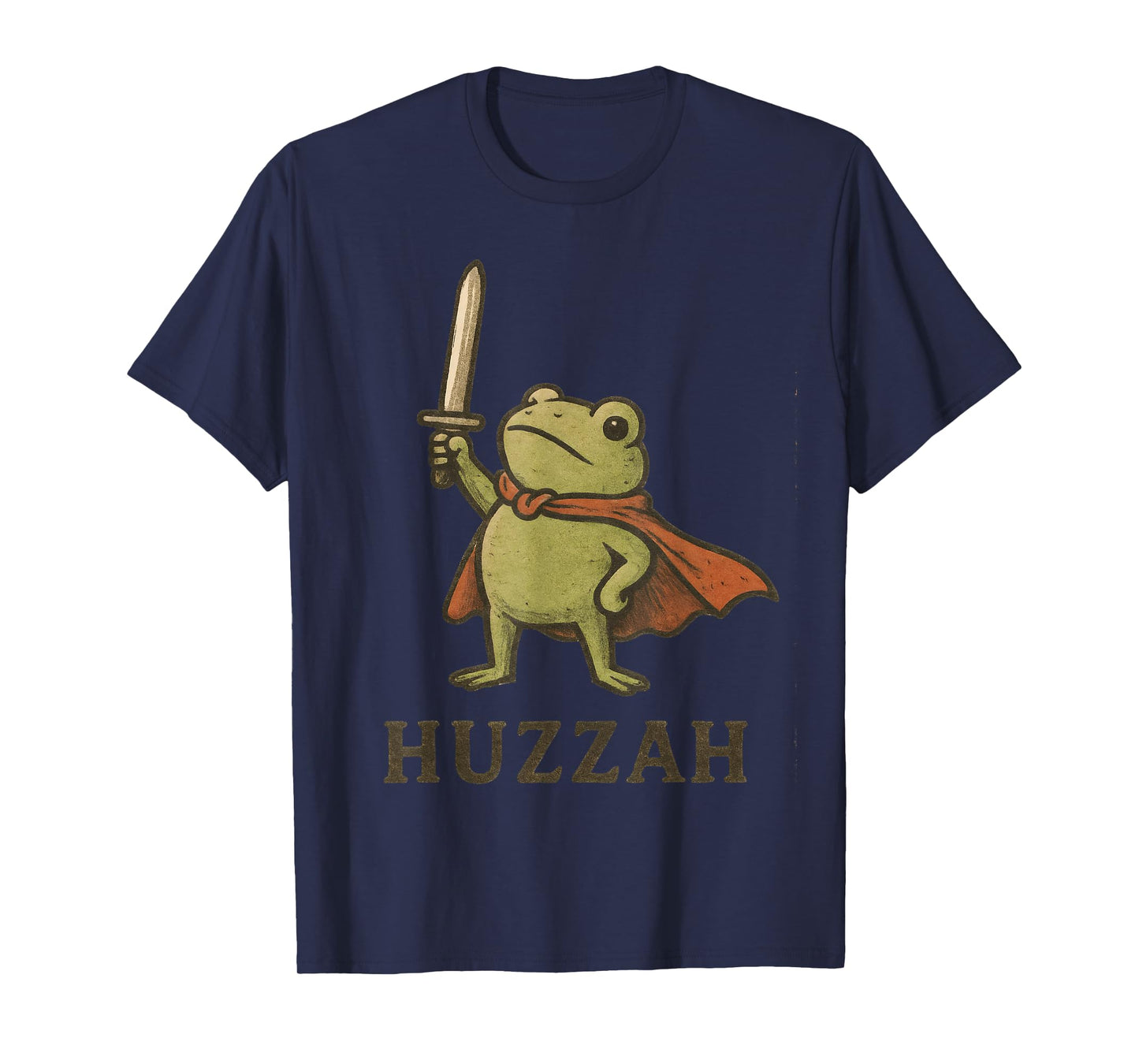 Funny Huzzah Frog Shirt, Vintage Toad Knight Tee T-Shirt