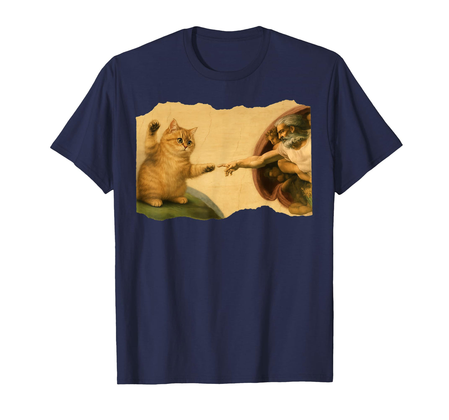 Funny Cat Swatting God's Hand Parody Cat The Divine Swipe T-Shirt