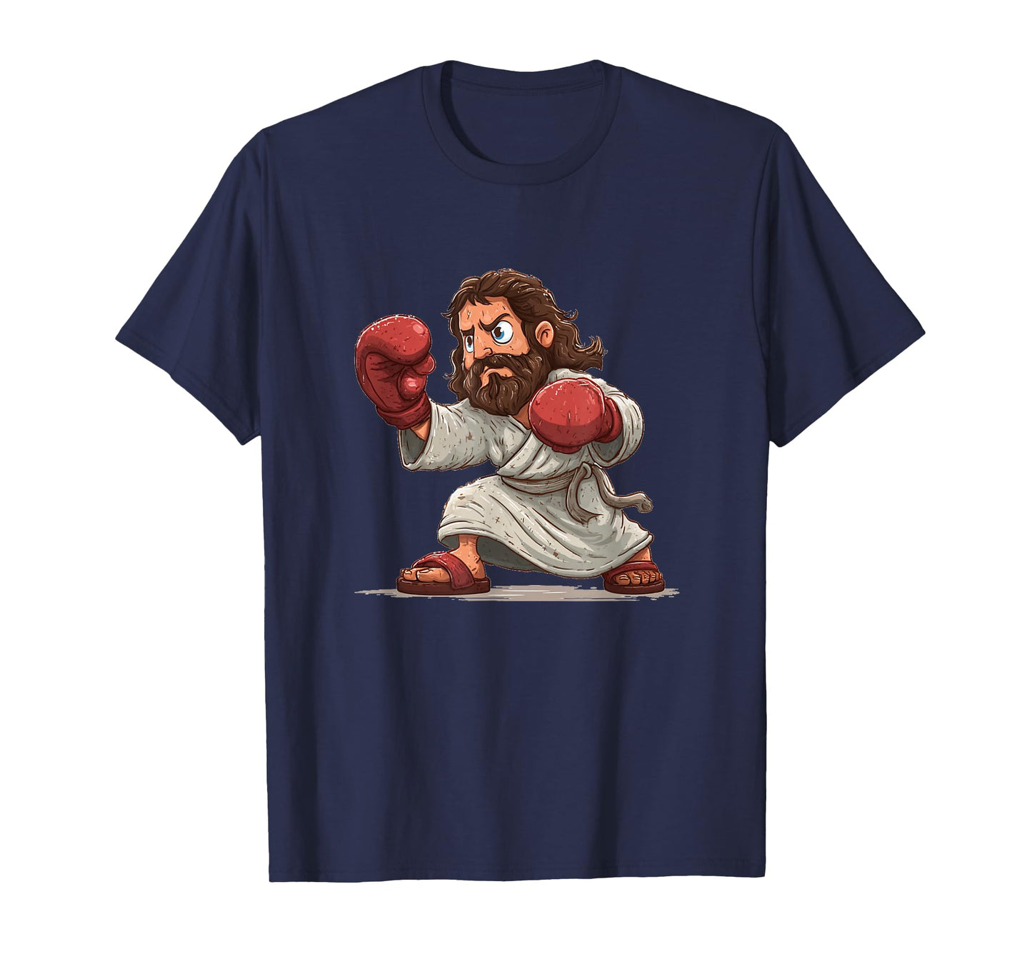 Fighting Jesus Christ Costume for Sport Gloves Lovers T-Shirt