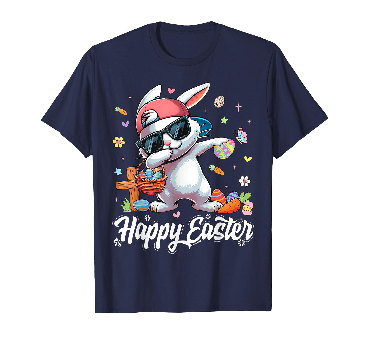 Happy Easter Funny Dabbing Bunny Rabbit Easter Day Girl Kids T-Shirt