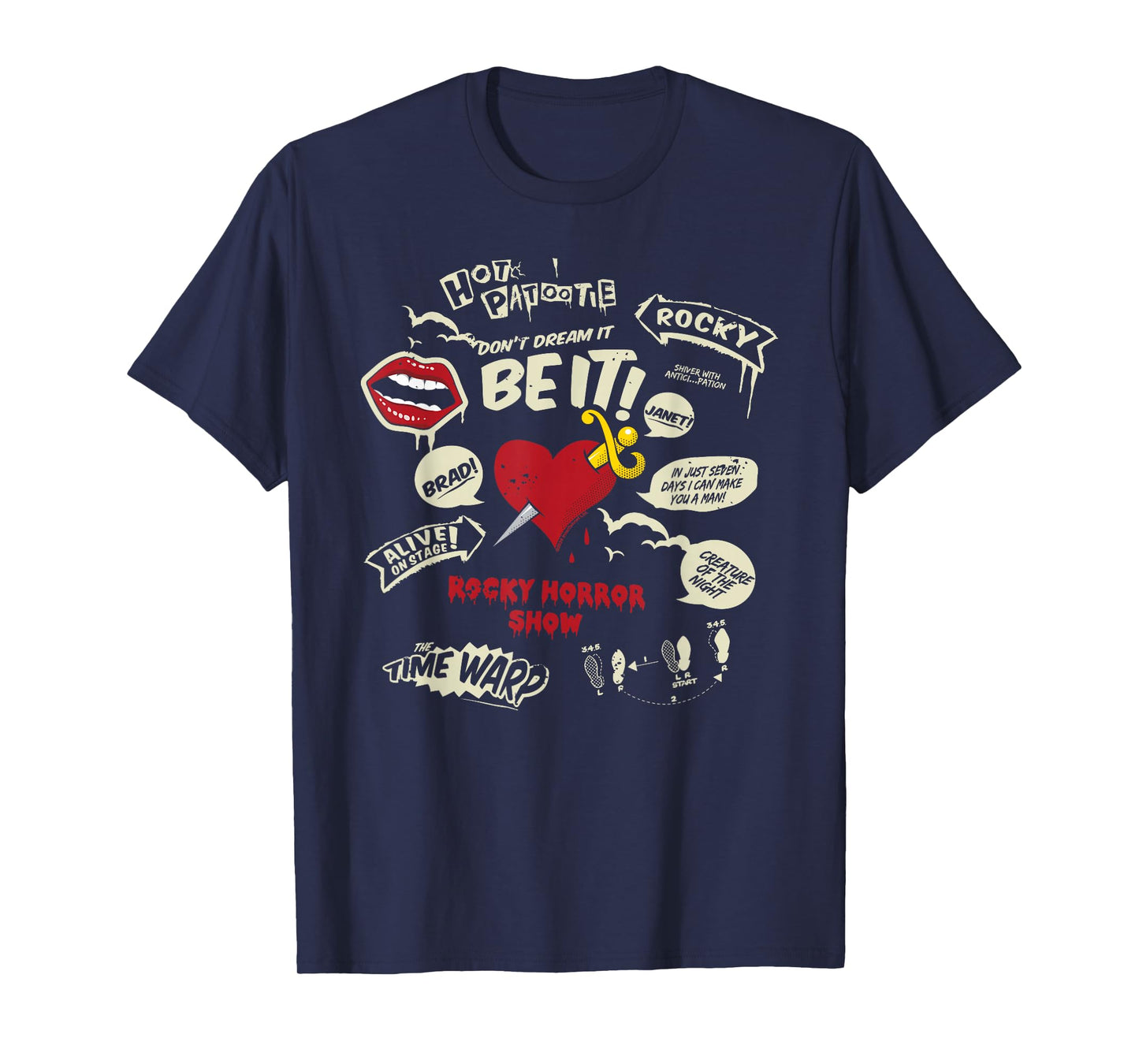 Rocky Horror Show Icons And Quotes T-Shirt