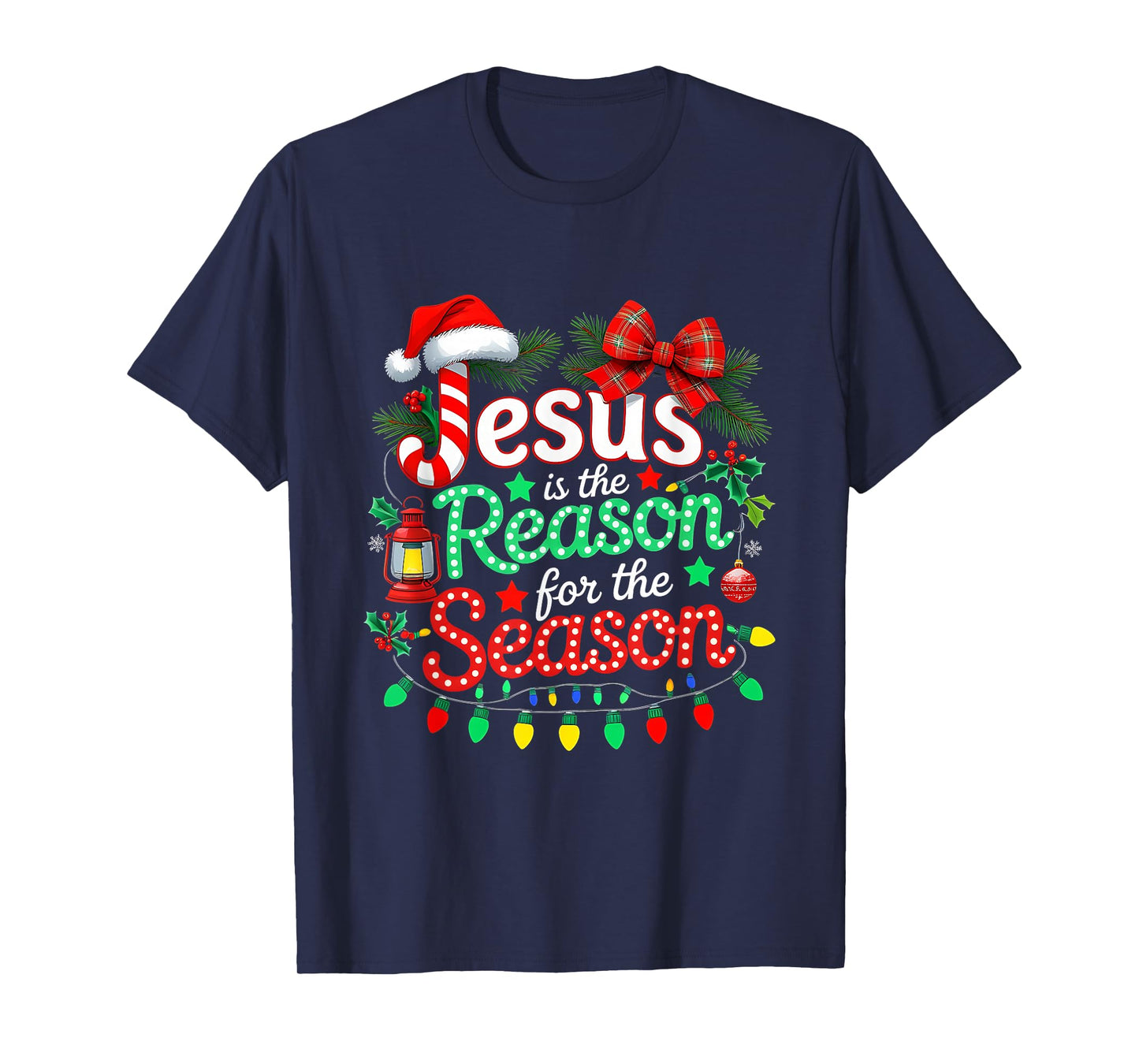 Xmas Christian Christmas Jesus is The Reason for Season T-Shirt