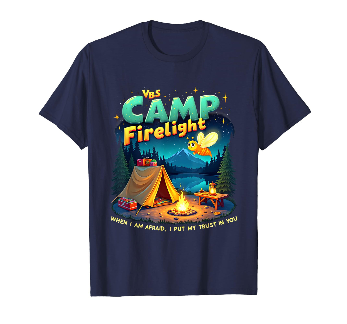 2025 Camp Firelight Camp VBS Vacation Bible School Firework T-Shirt