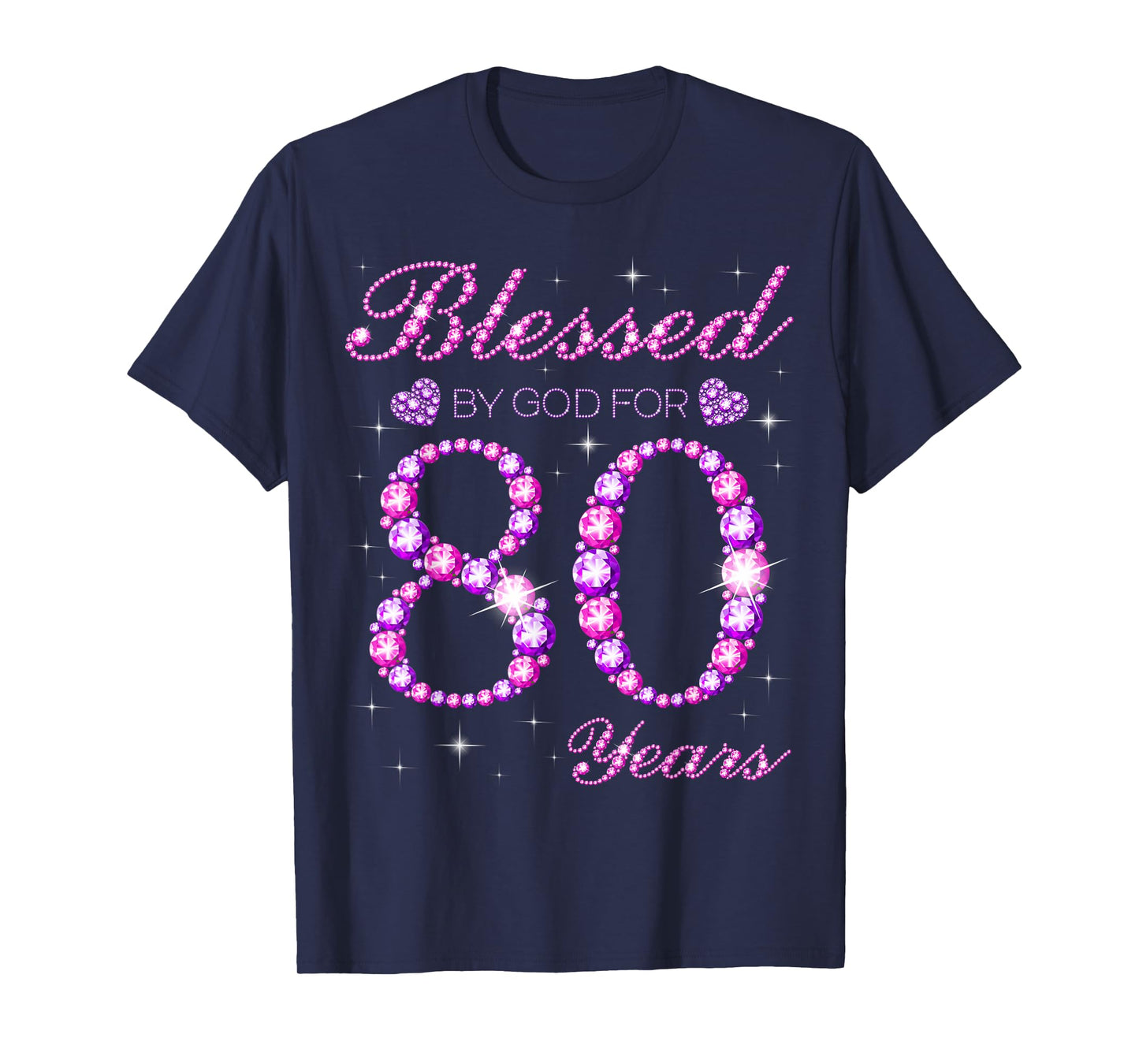 Blessed by God for 80 Years Old 80th Birthday Party T-Shirt