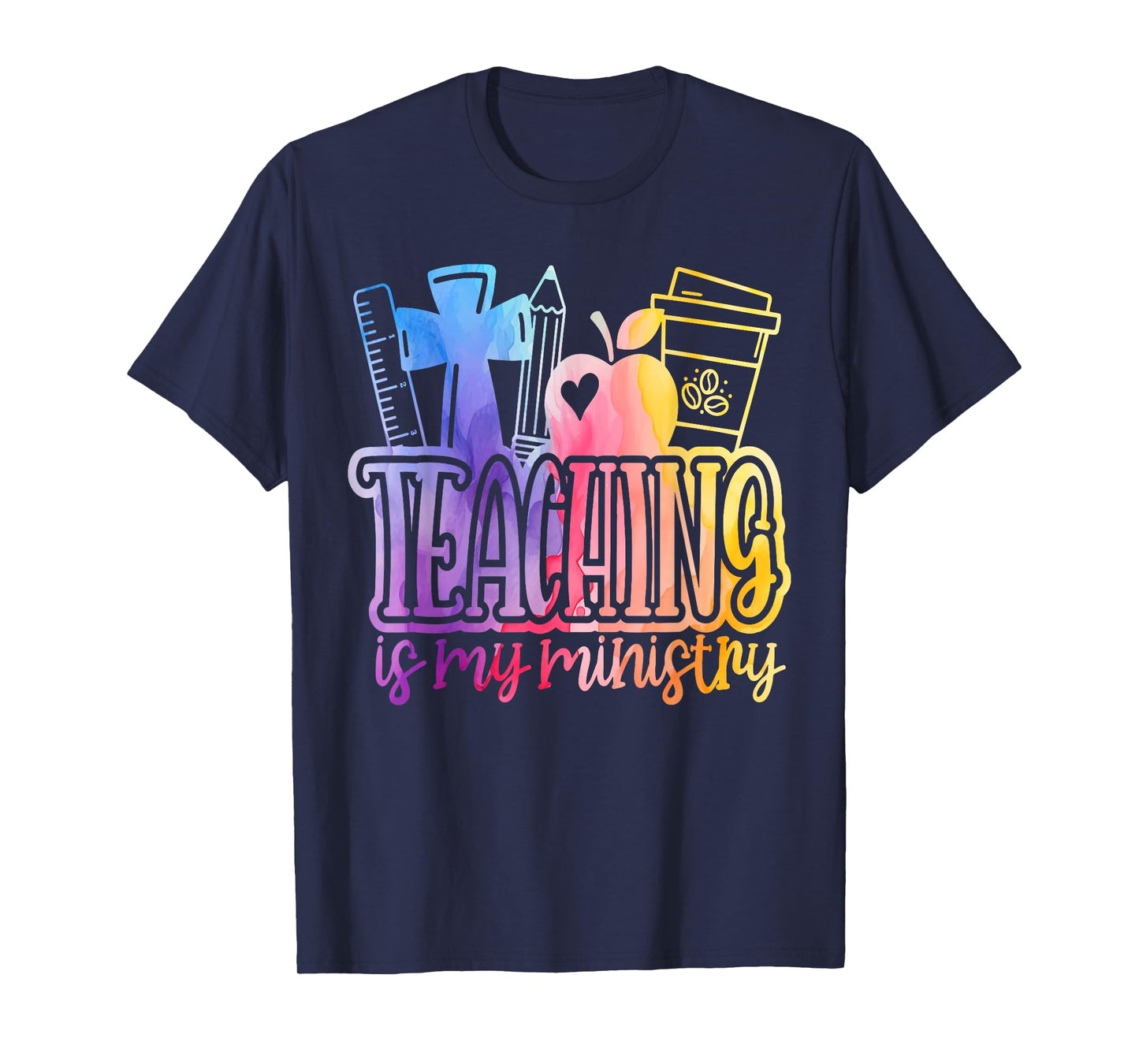 Teaching is My Ministry Flower Jesus Christian Teacher T-Shirt