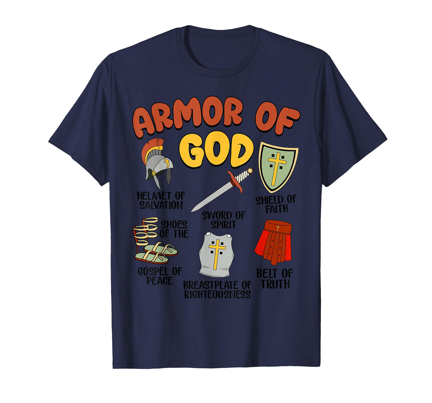 Christian Boys Armor of God Jesus Christ is King T-Shirt