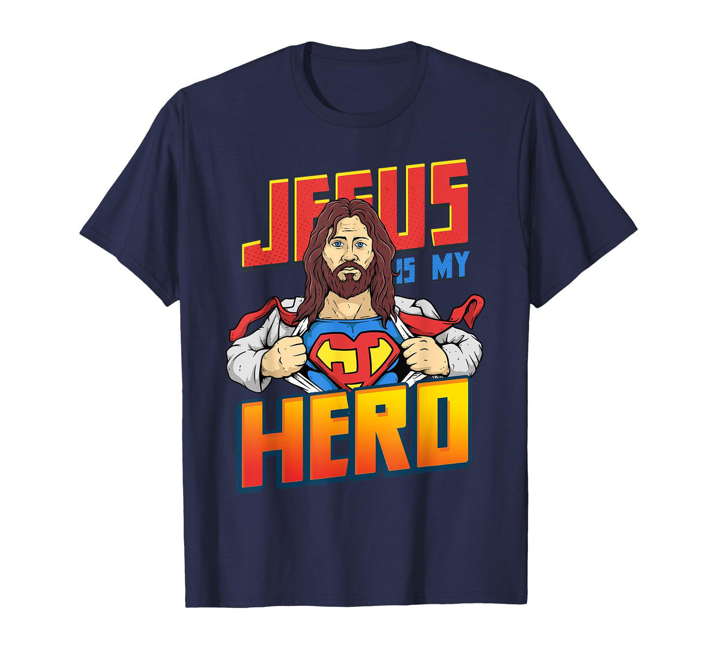 Jesus Is My Superhero Shirt Religious Christian Catholic T-Shirt
