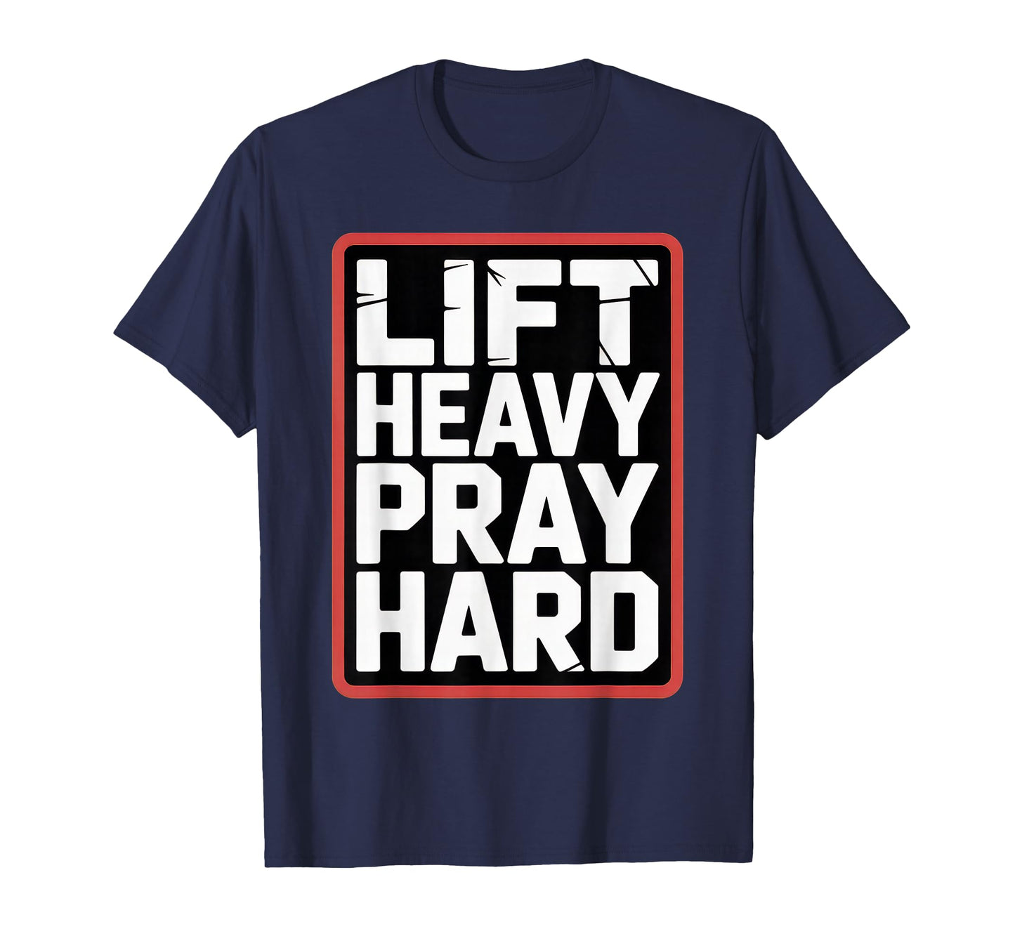 Lift Heavy Pray Hard Tshirt Gym Christian Gift Jesus Faith T-Shirt
