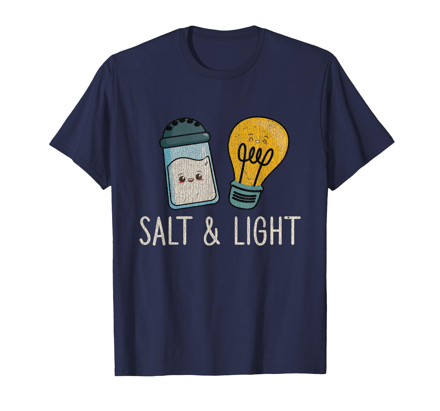 Vintage Cute Salt Light Bible Verse Matthew Proud Christian T-Shirt