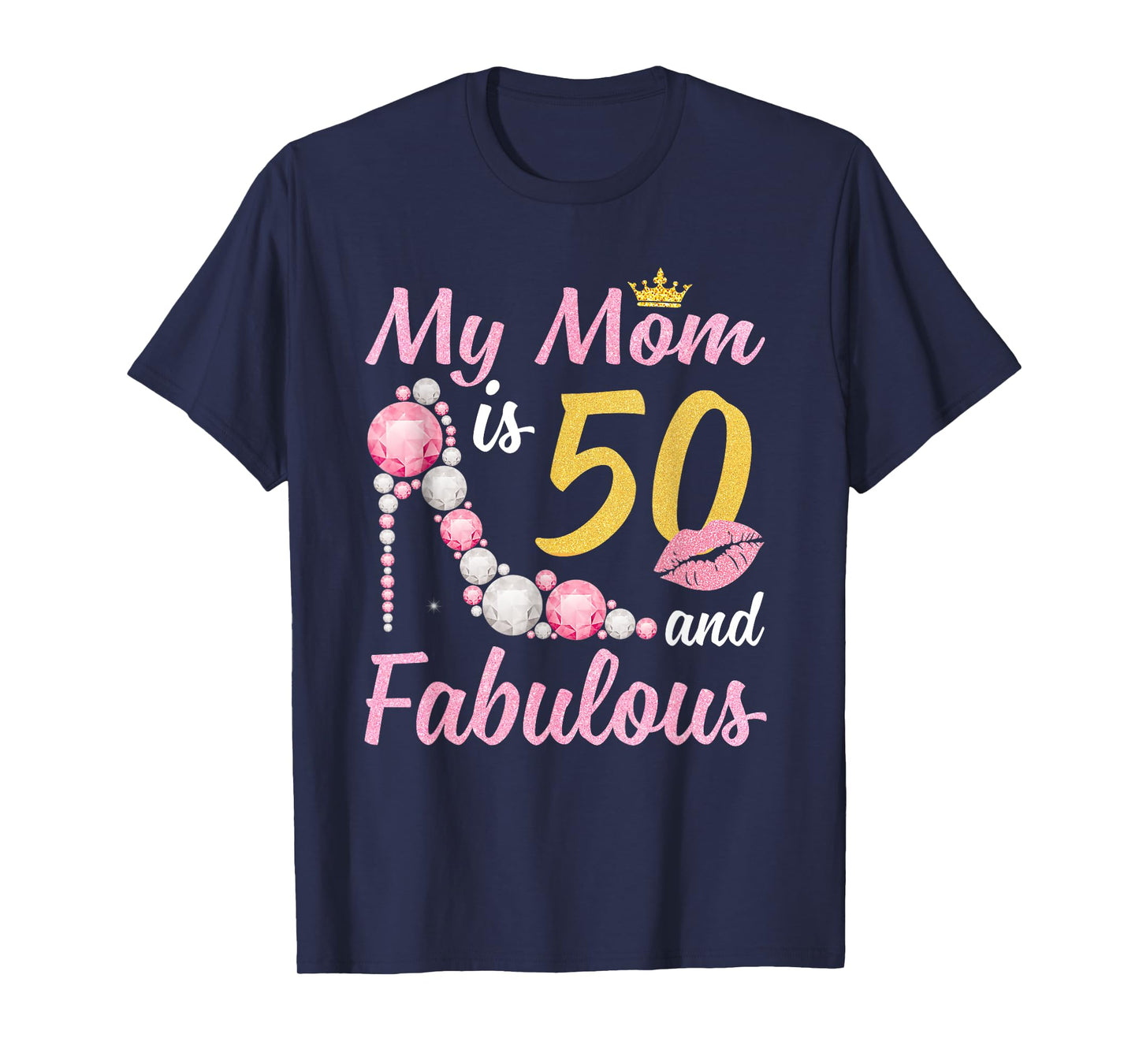 50 And Fabulous Mom Crown Chapter 50th Birthday For Women T-Shirt