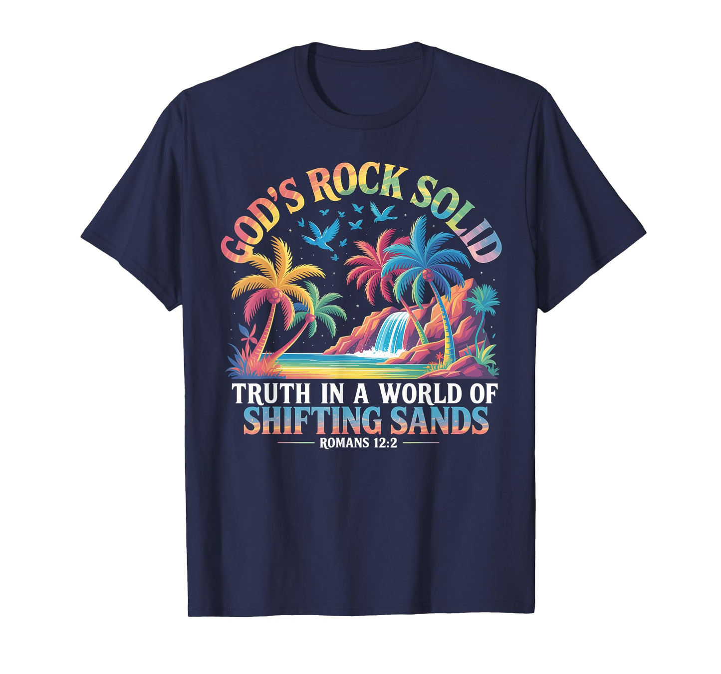 God's Rock Solid Breaker Rock Beach VBS 2025 Christian T-Shirt