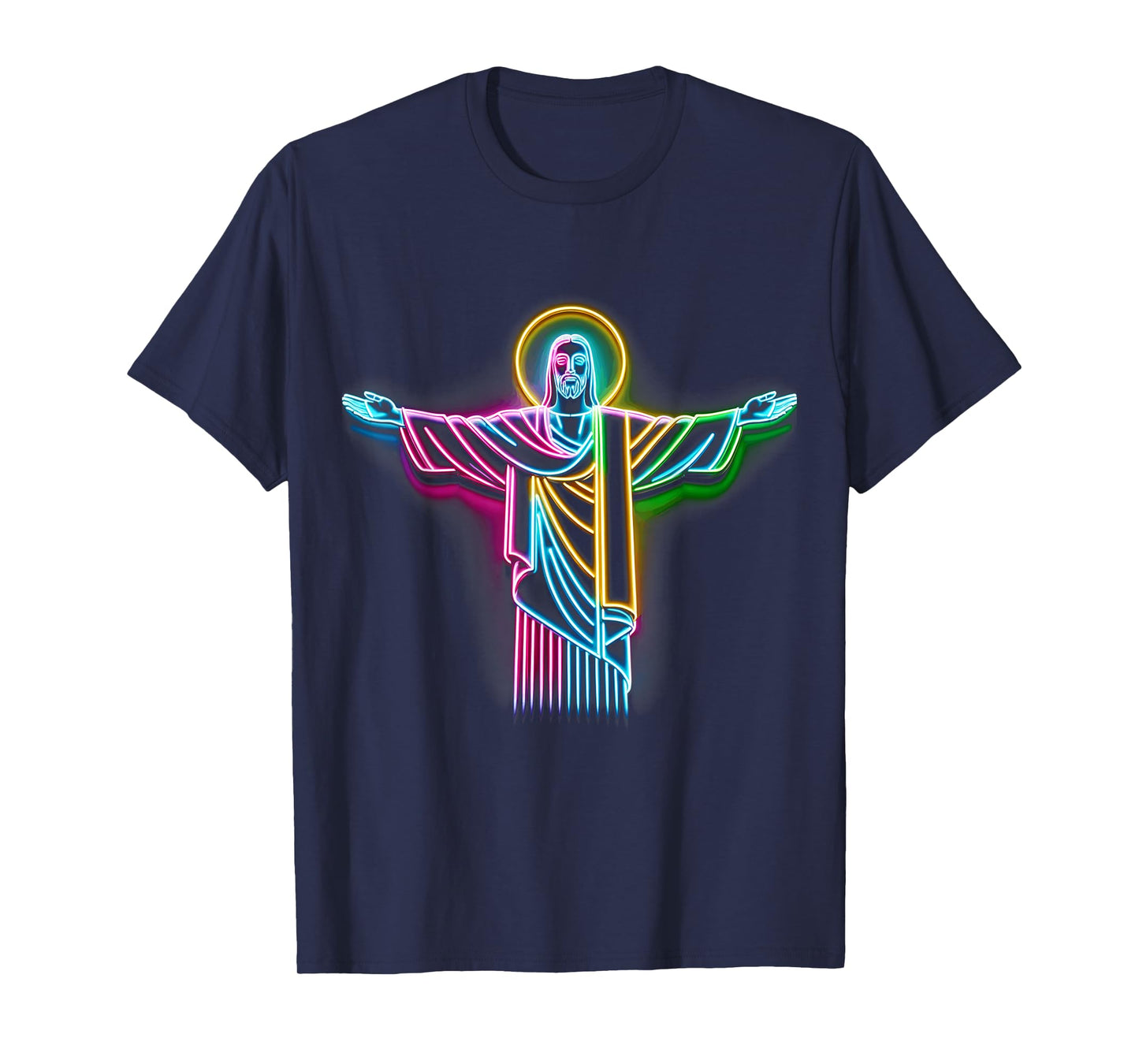 Vibrant Christ the Redeemer Tee - Colorful Landmark T-Shirt
