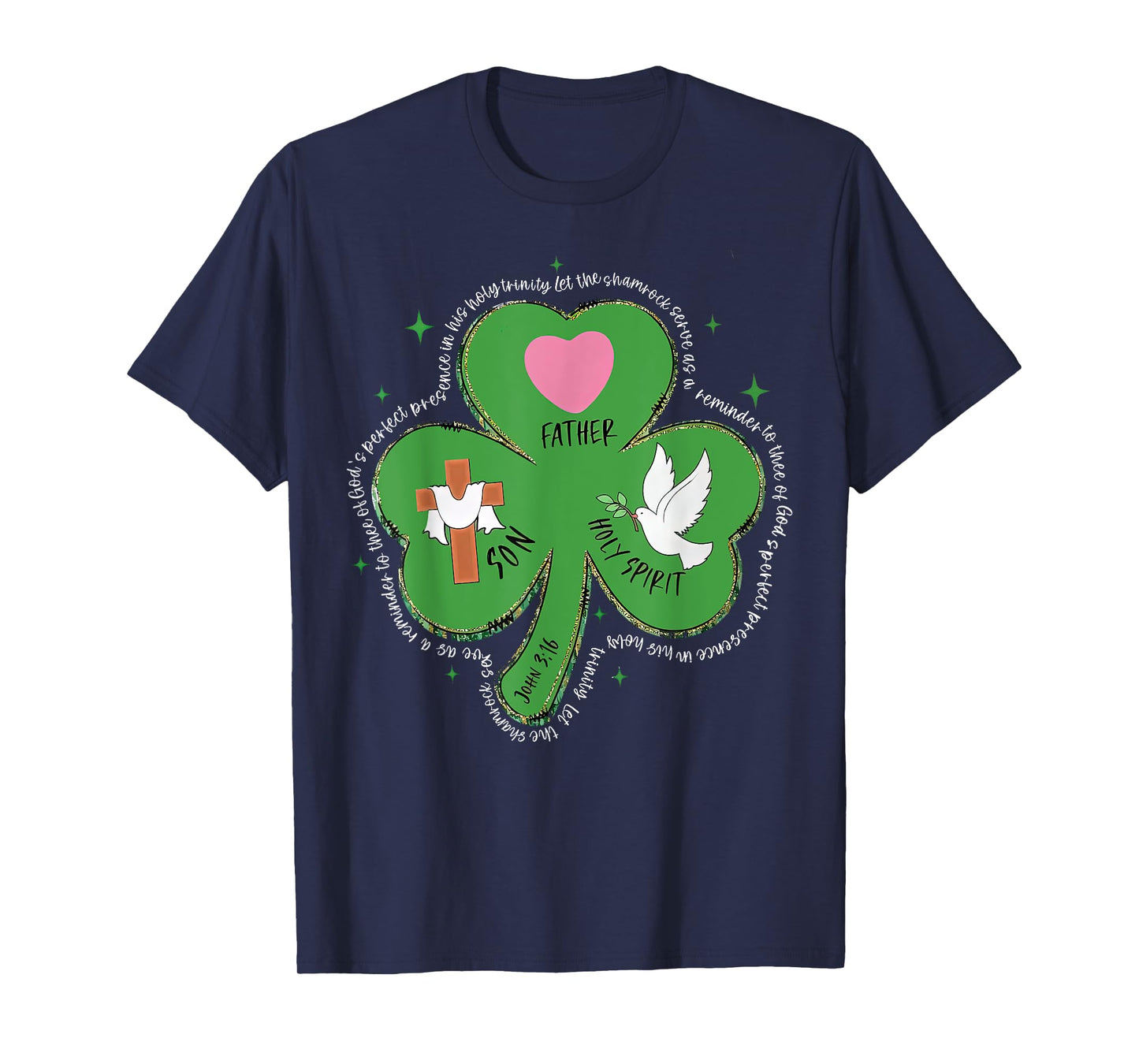 Shamrock Holy Trinity Father Son Holy Spirit Patrick Outfit T-Shirt