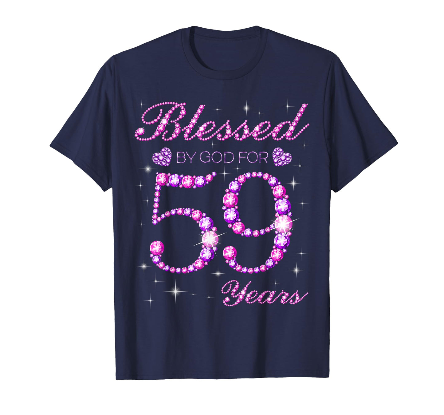 Blessed by God for 59 Years Old 59th Birthday Party T-Shirt