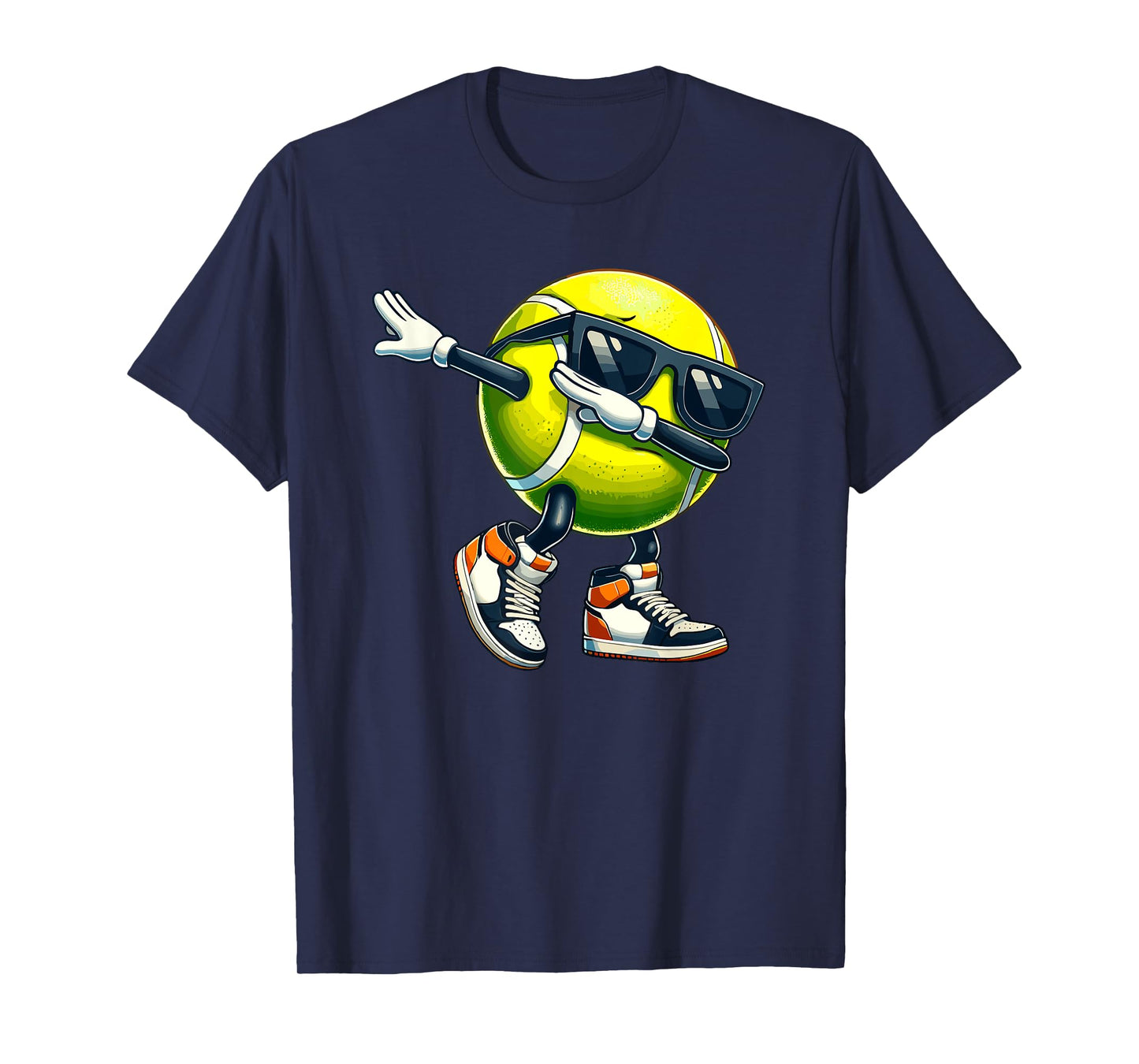 Dabbing Tennis Ball With Sunglasses Funny Sports Player T-Shirt
