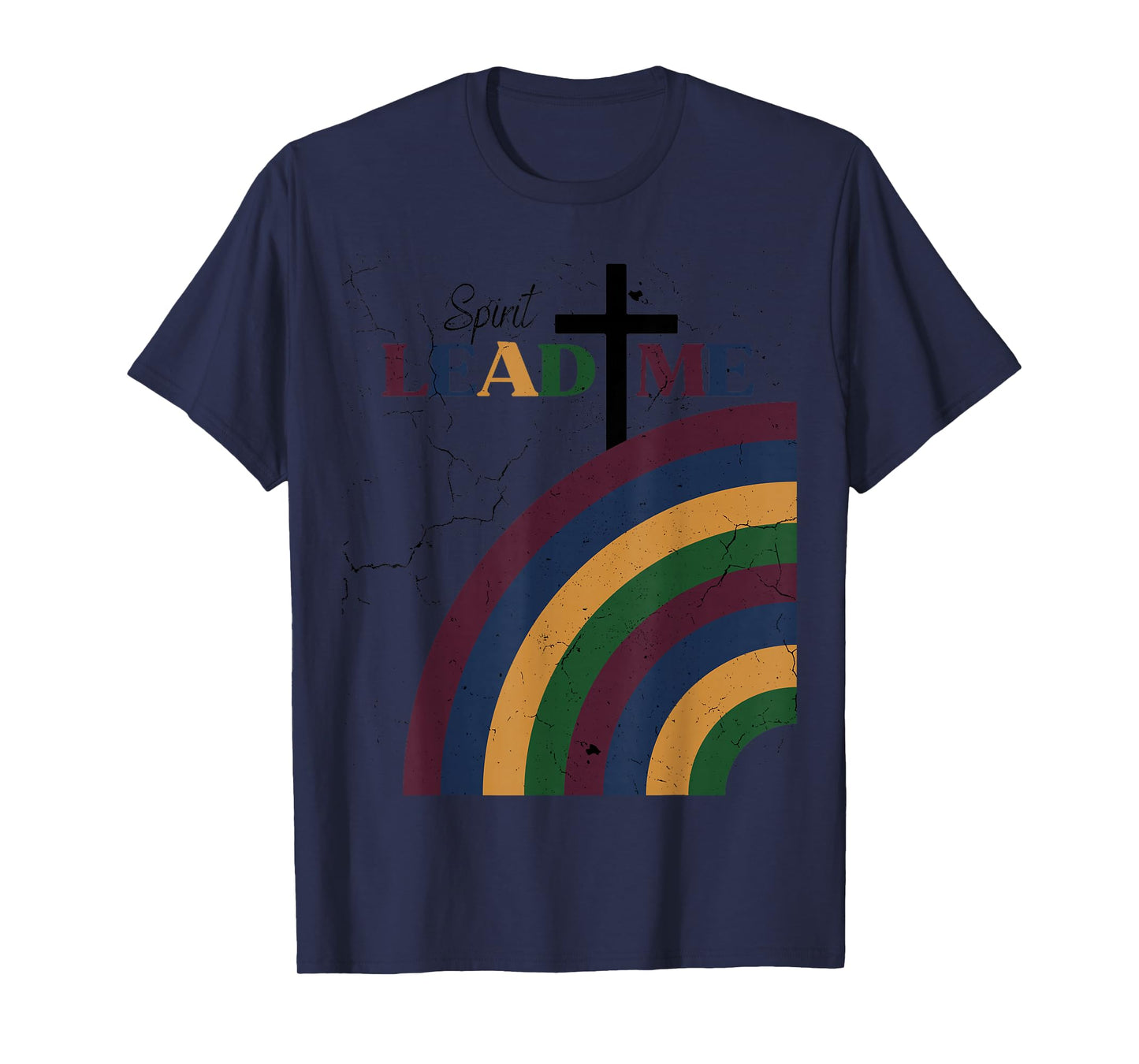 Spirit Lead Me Distressed Dark Edgy Christian Faith Item T-Shirt