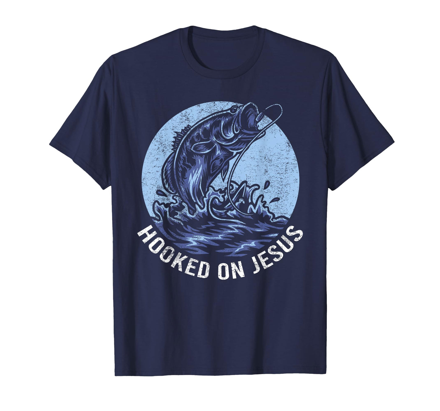 Hooked on Jesus Christian Fishing Faith Gift T-Shirt