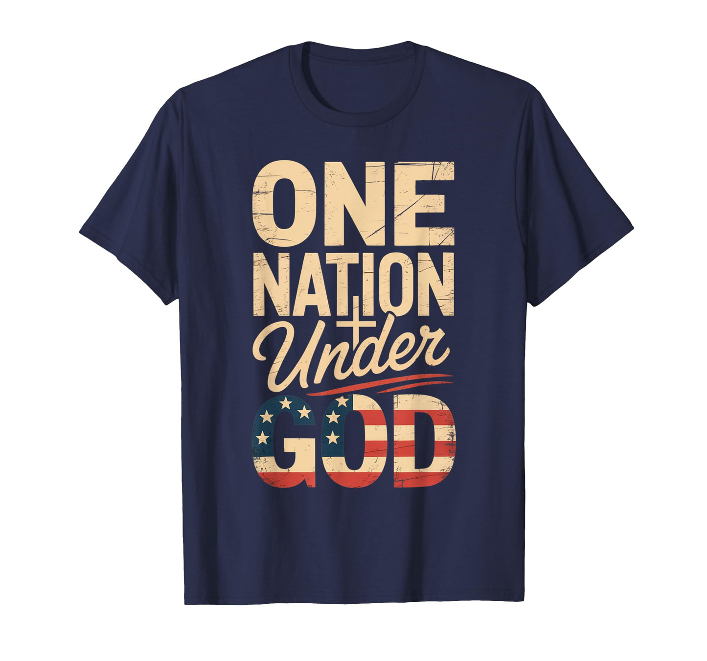 One Nation Under God July 4th Christian Patriotic T-Shirt