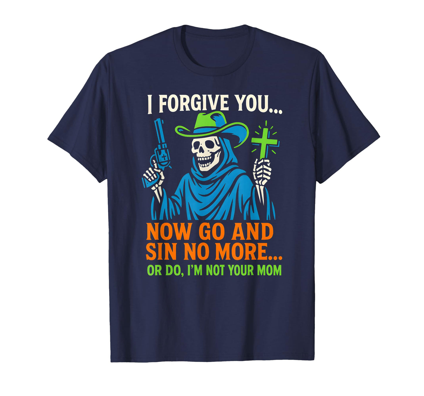 Christian Humor Sin No More Or Do Fun Womens Religious T-Shirt
