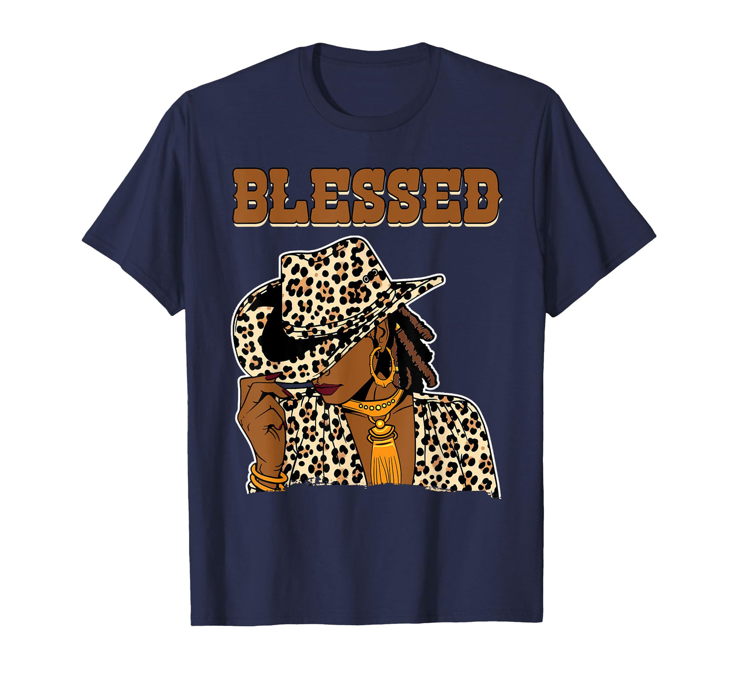 Blessed Cowgirl Black Western Swag African Christian Woman T-Shirt