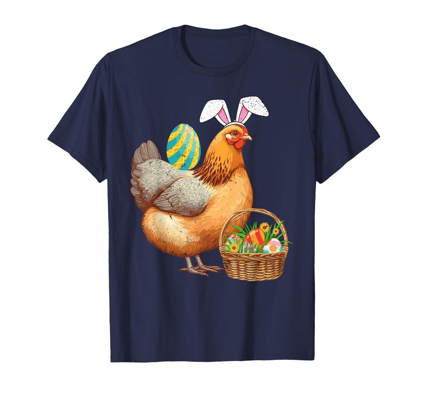 Cute Chicken & Bunny Ears Easter Egg Easter Day Boys Girls T-Shirt