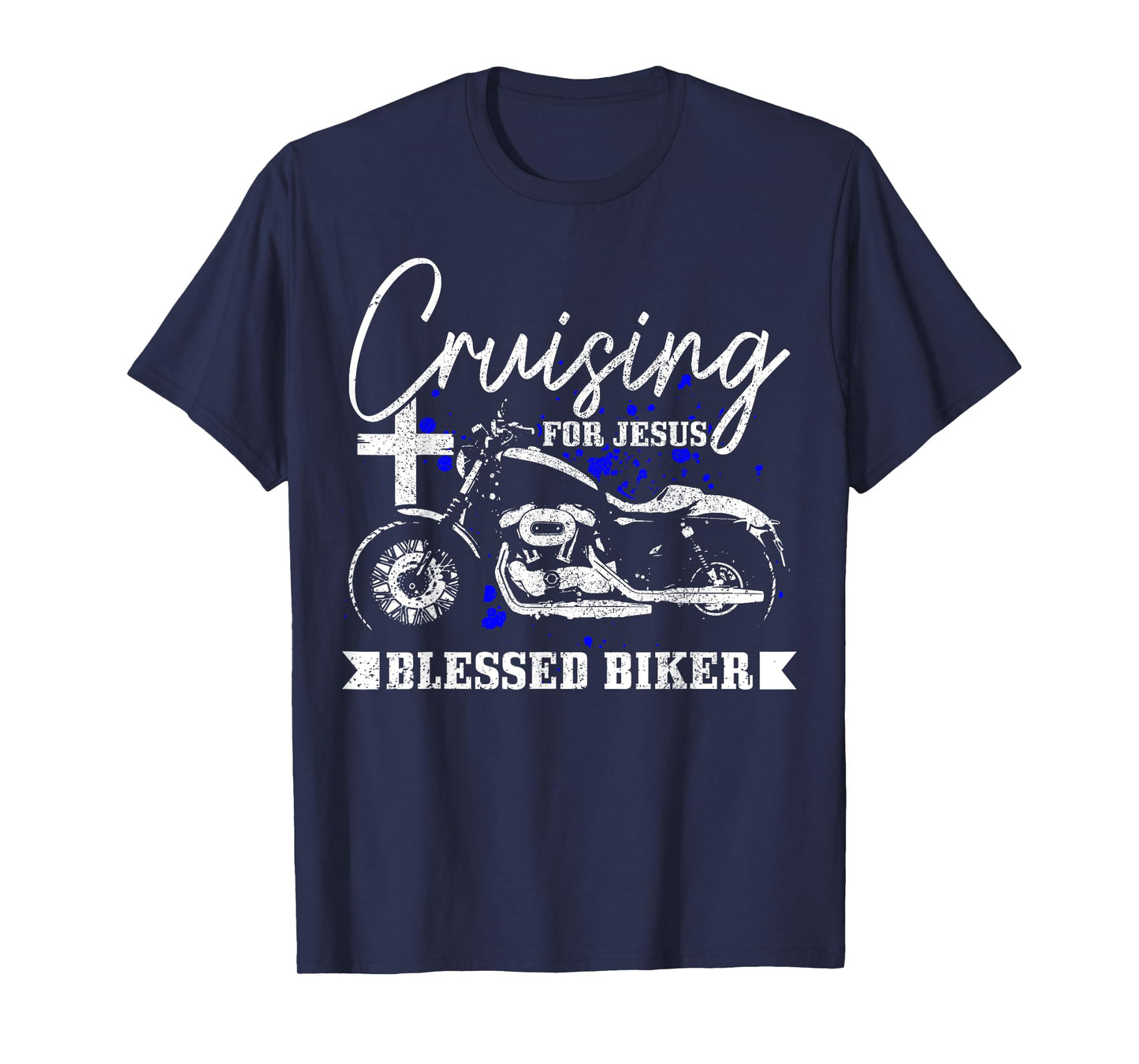 Christian Biker Cruising For Jesus Vintage Motorcycle T-Shirt