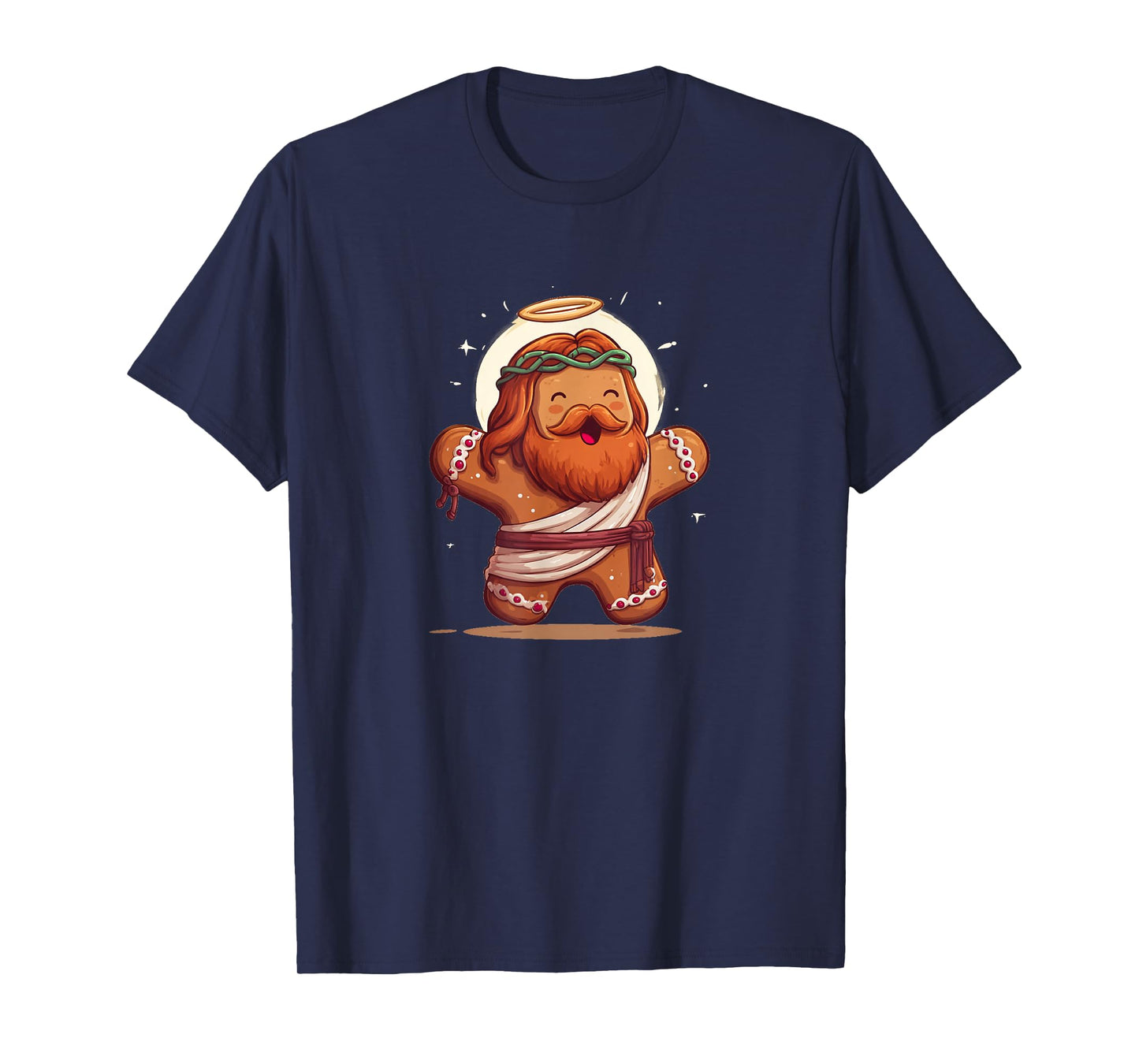 Happy Jesus Christ in Gingerbread for Lord Lovers T-Shirt