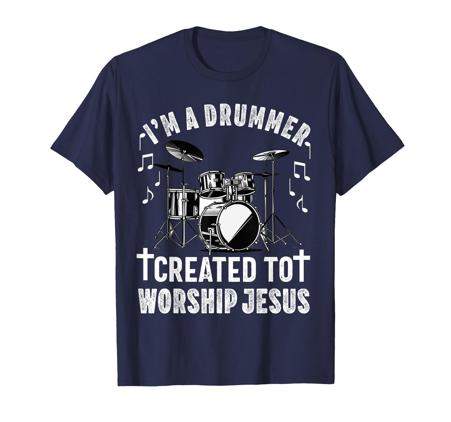Christian Drummer Drum Player Stick Men Jesus Worship Music T-Shirt