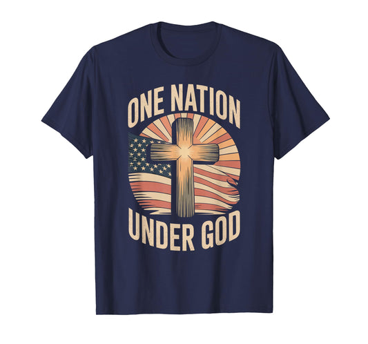 One Nation Under God July 4th Christian Patriotic T-Shirt