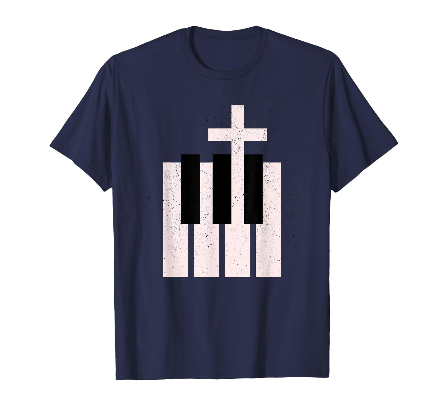 Worship Music Praise Band Christian Cross Piano T-Shirt