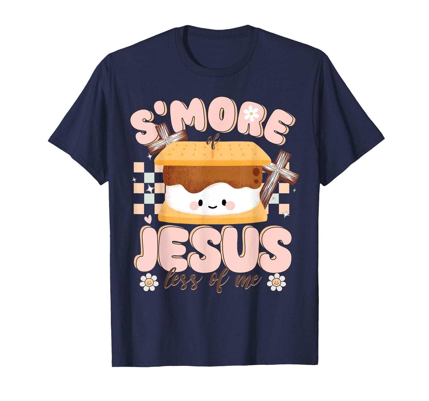 Smore Of Jesus Less Of Me Christian Camper Camping Crew T-Shirt