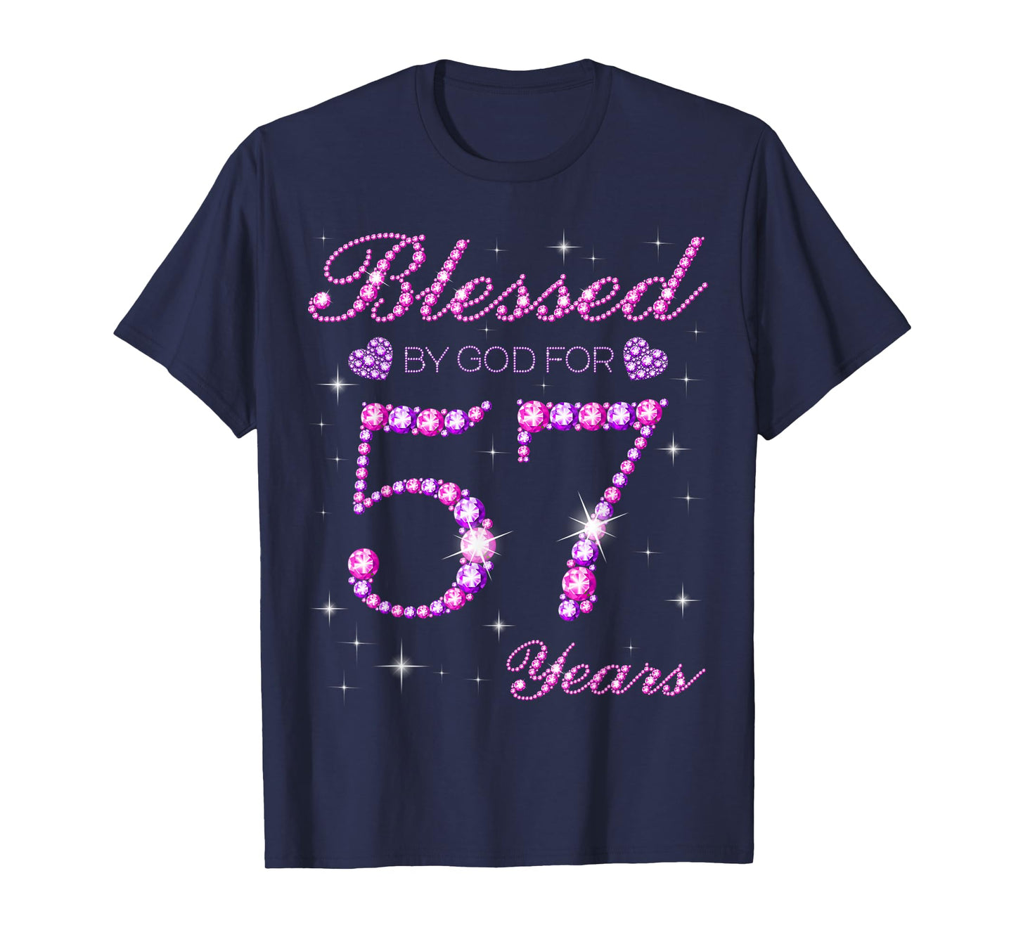 Blessed by God for 57 Years Old 57th Birthday Party T-Shirt