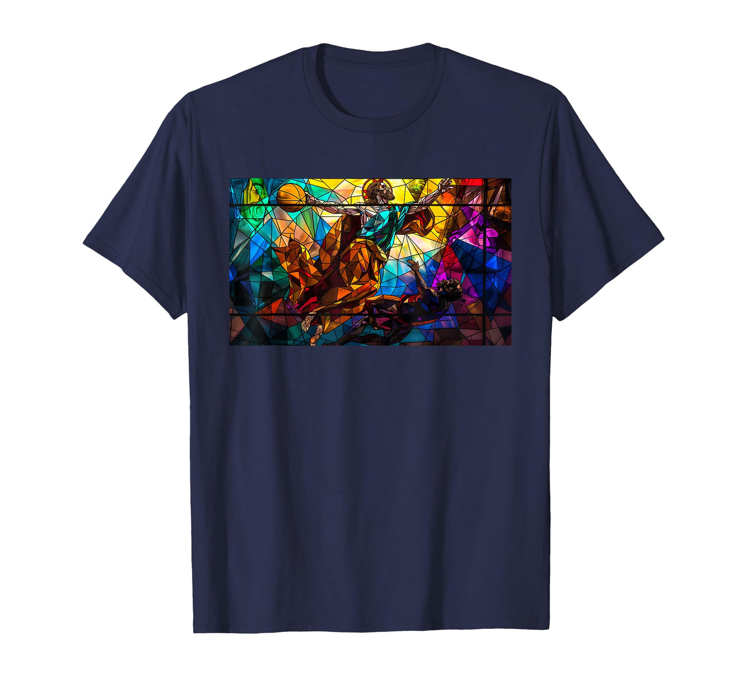 Funny Jesus Dunking Over The Devil Christian T-Shirt