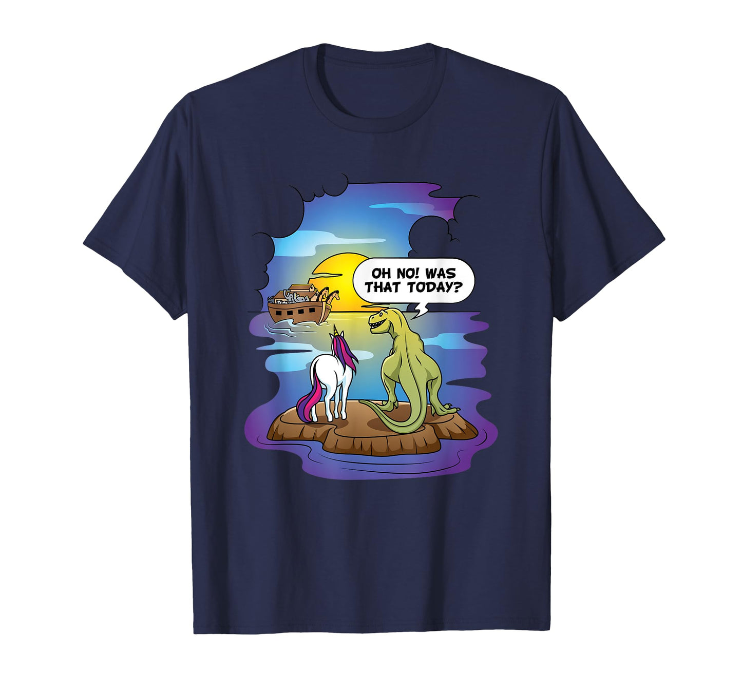 Christian Noah's Ark Bibble Pun Last Unicorn Dinosaur T-Shirt
