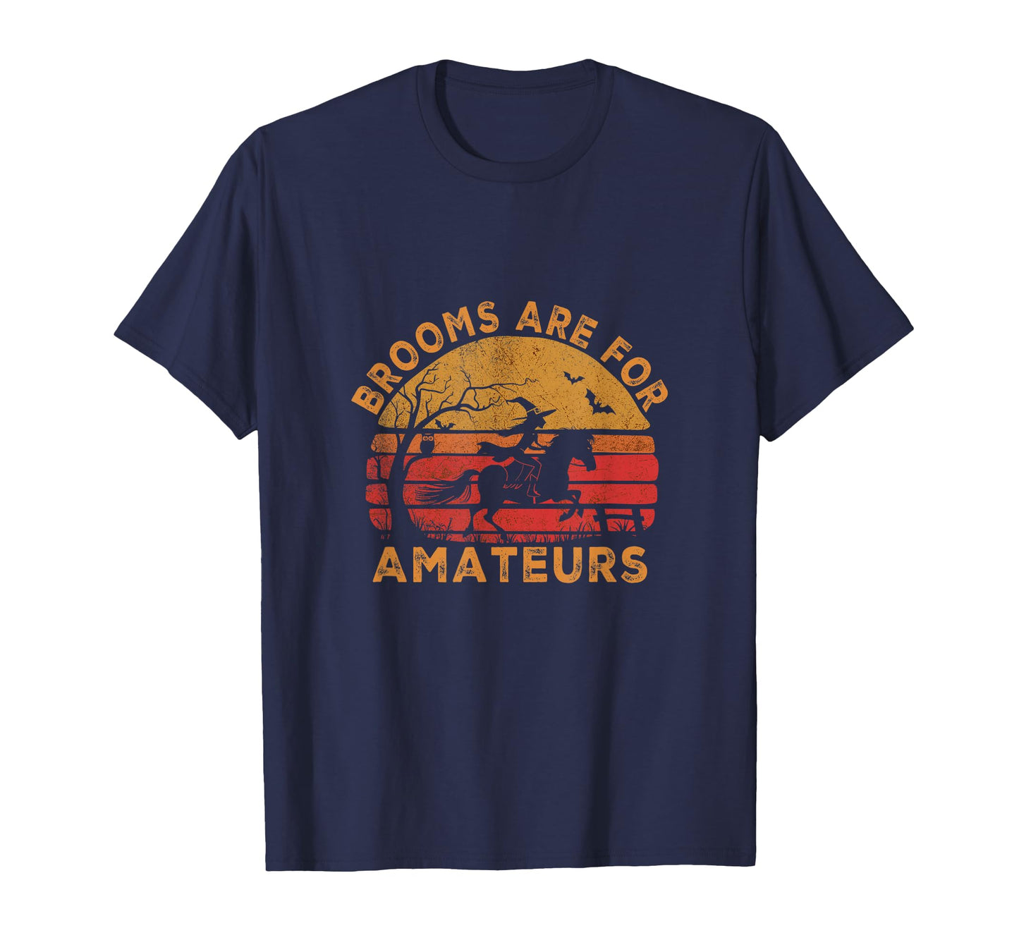 Vintage Brooms are for Amateurs Halloween Horse Riding T-Shirt
