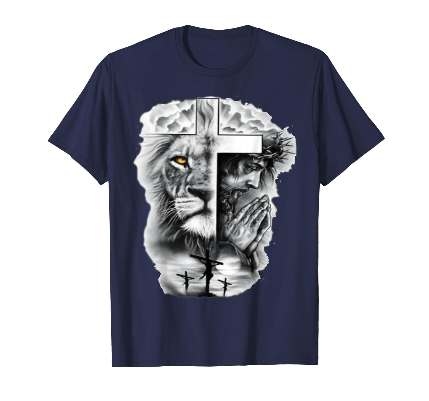 Lion of Judah and Jesus Prayer Christian T-Shirt T-Shirt