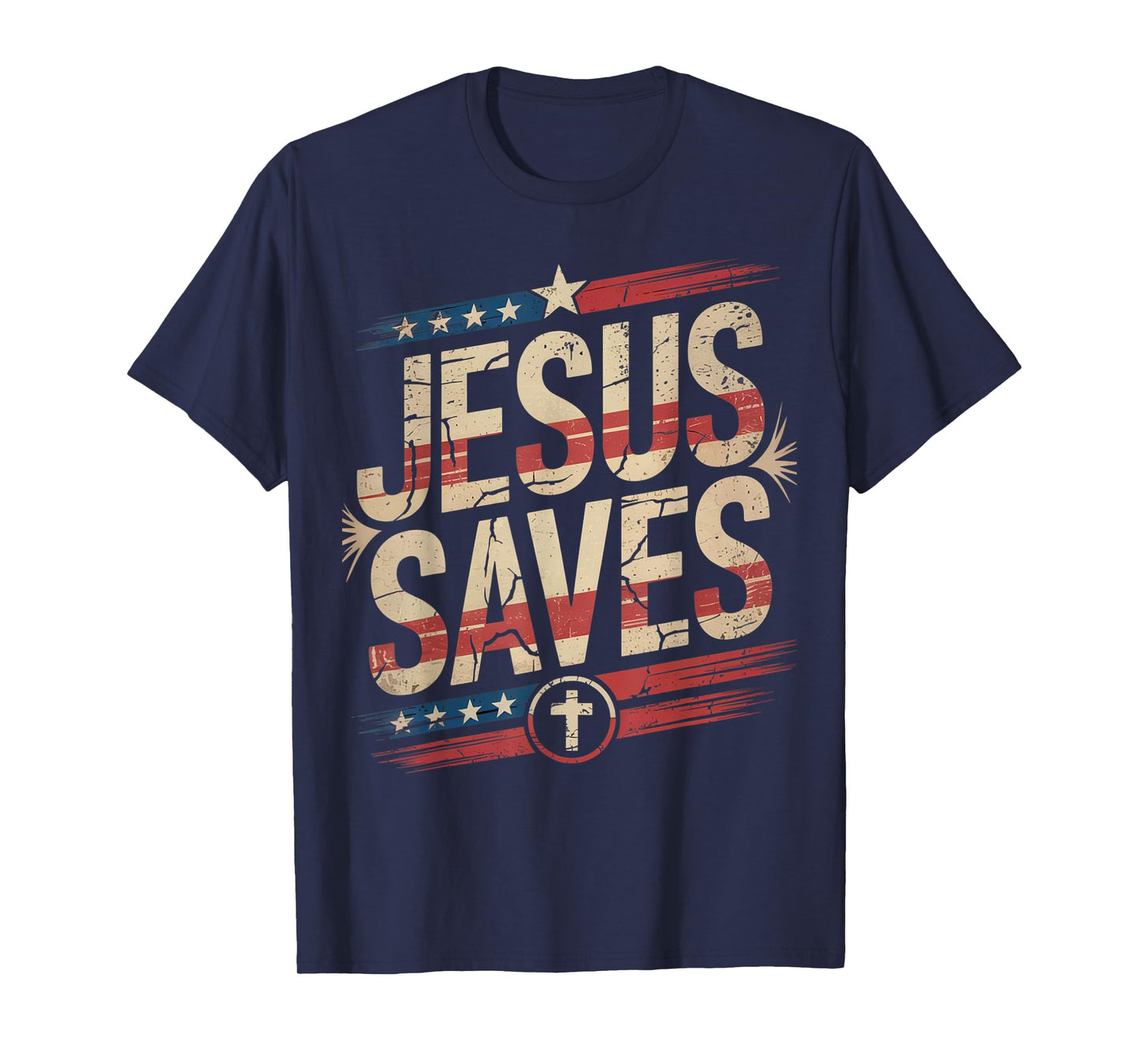 Jesus Saves Cross Christian Religious Faith Mens T-Shirt