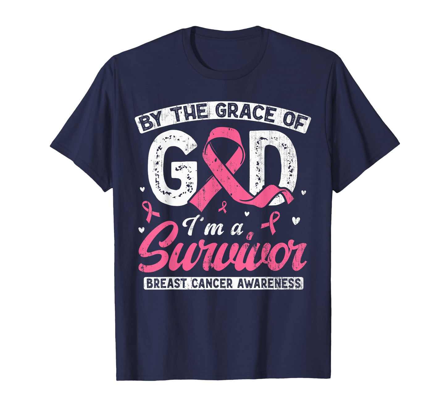 by The Grace God I'm A Survivor Breast Cancer Survivor T-Shirt