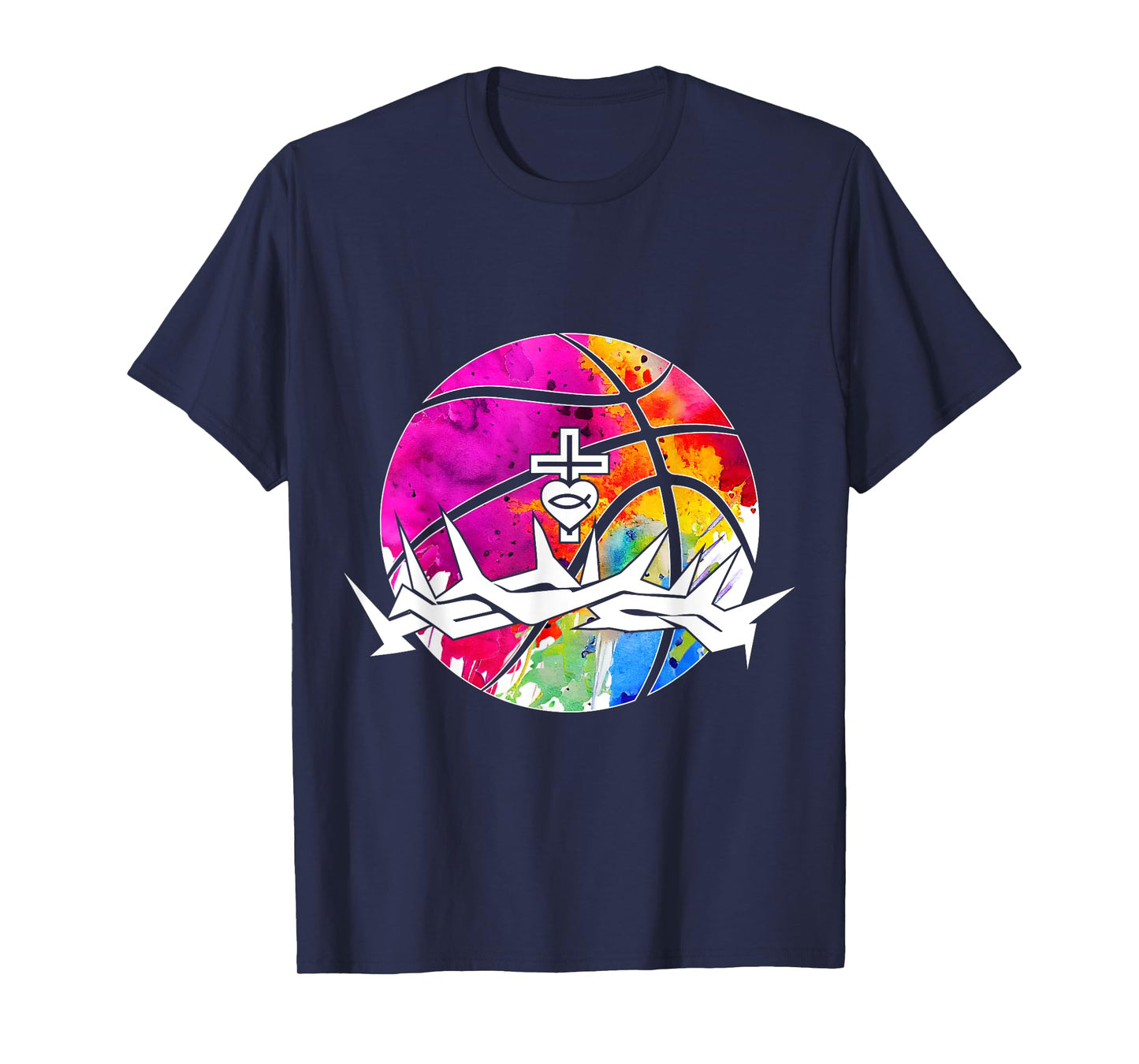 Religious Jesus Basketball Christian GOD Basketball T-Shirt