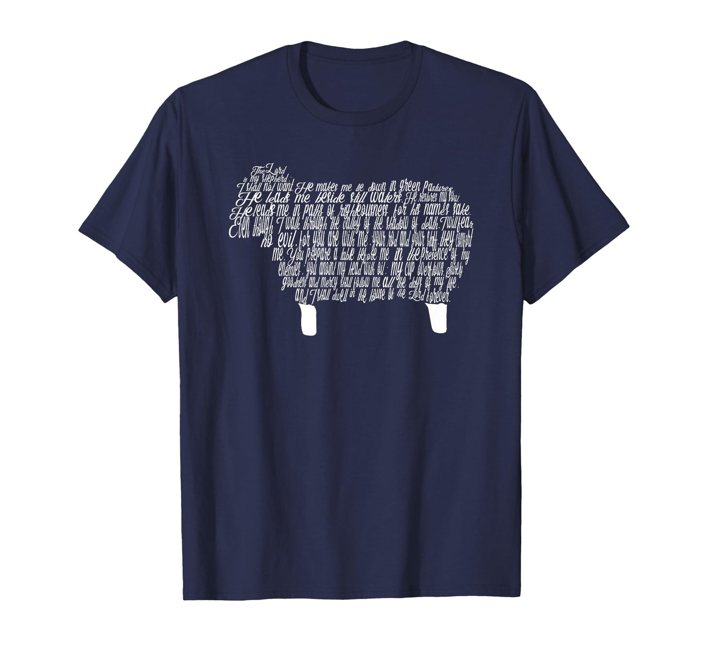 Psalm 23 Bible Scripture Lamb T-Shirt